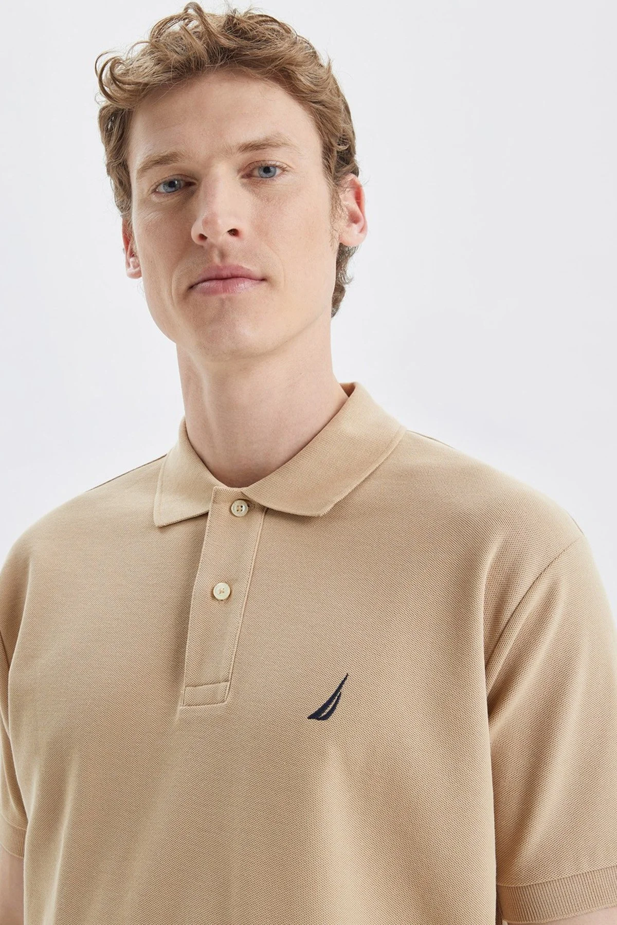 Nautica Classic Fit % 100 Pamuk Düğmeli Erkek Polo T Shirt K35000T 2SA VİZON - 7