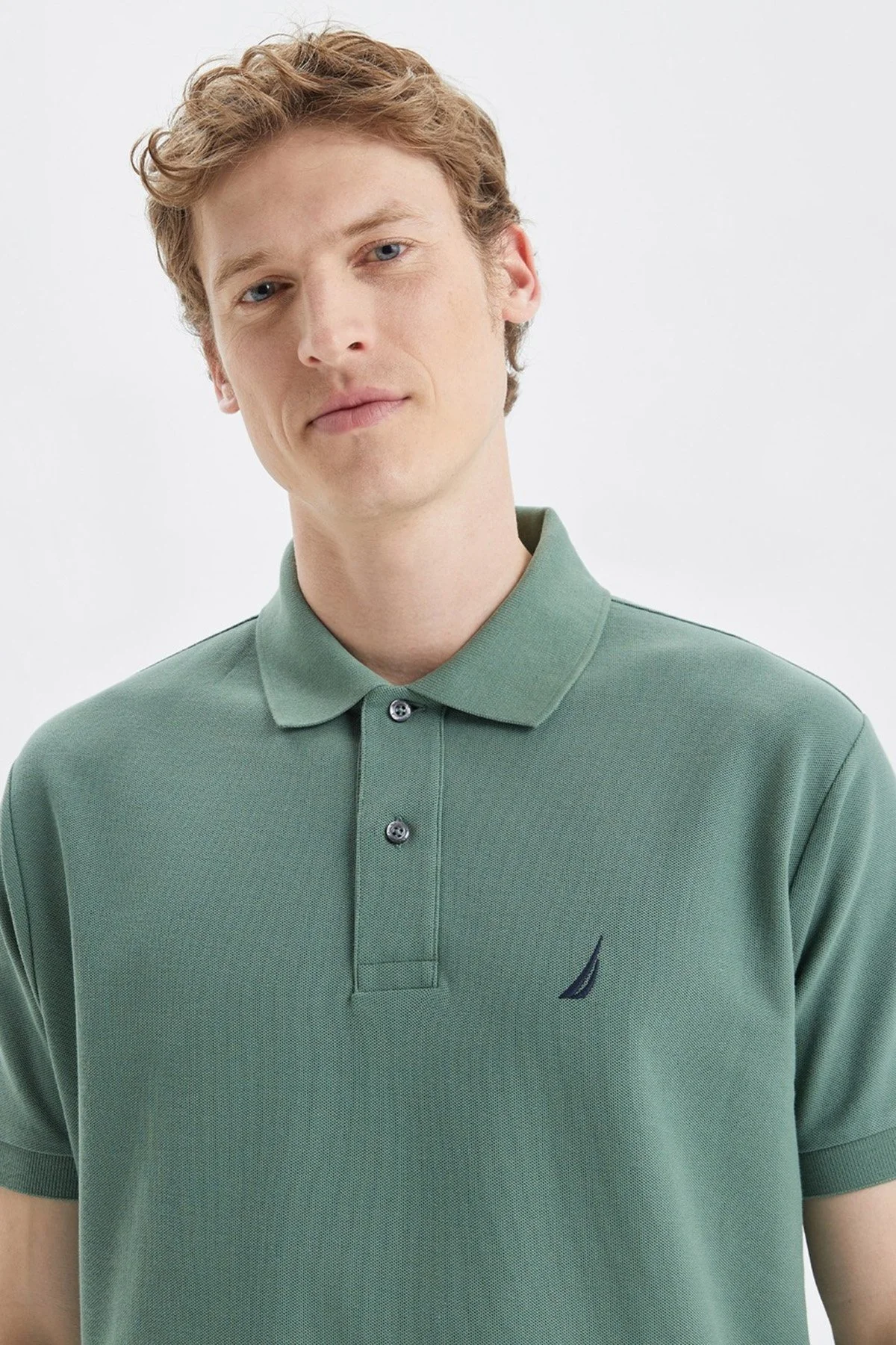 Nautica Classic Fit % 100 Pamuk Düğmeli Erkek Polo T Shirt K35000T 3FJ KOYU YEŞİL - 2