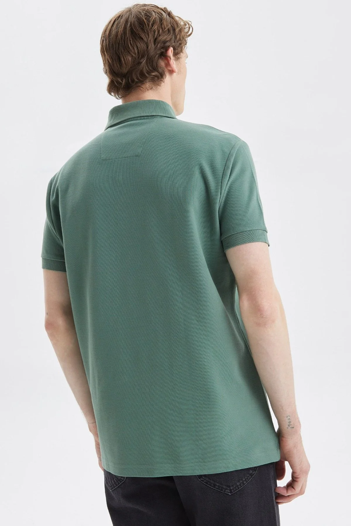 Nautica Classic Fit % 100 Pamuk Düğmeli Erkek Polo T Shirt K35000T 3FJ KOYU YEŞİL - 3