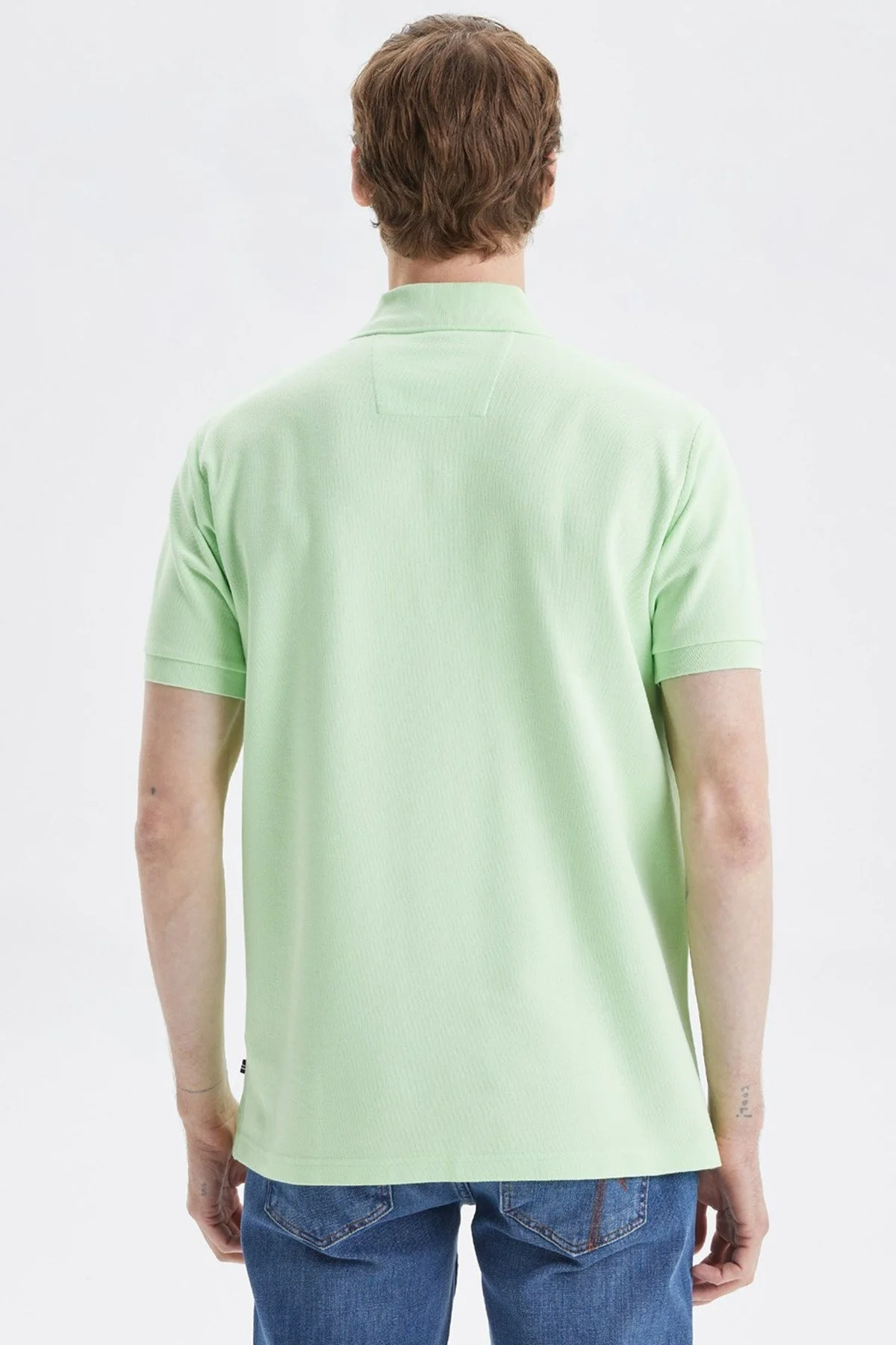 Nautica Classic Fit % 100 Pamuk Düğmeli Erkek Polo T Shirt K35000T 3RX AÇIK YEŞİL - 4