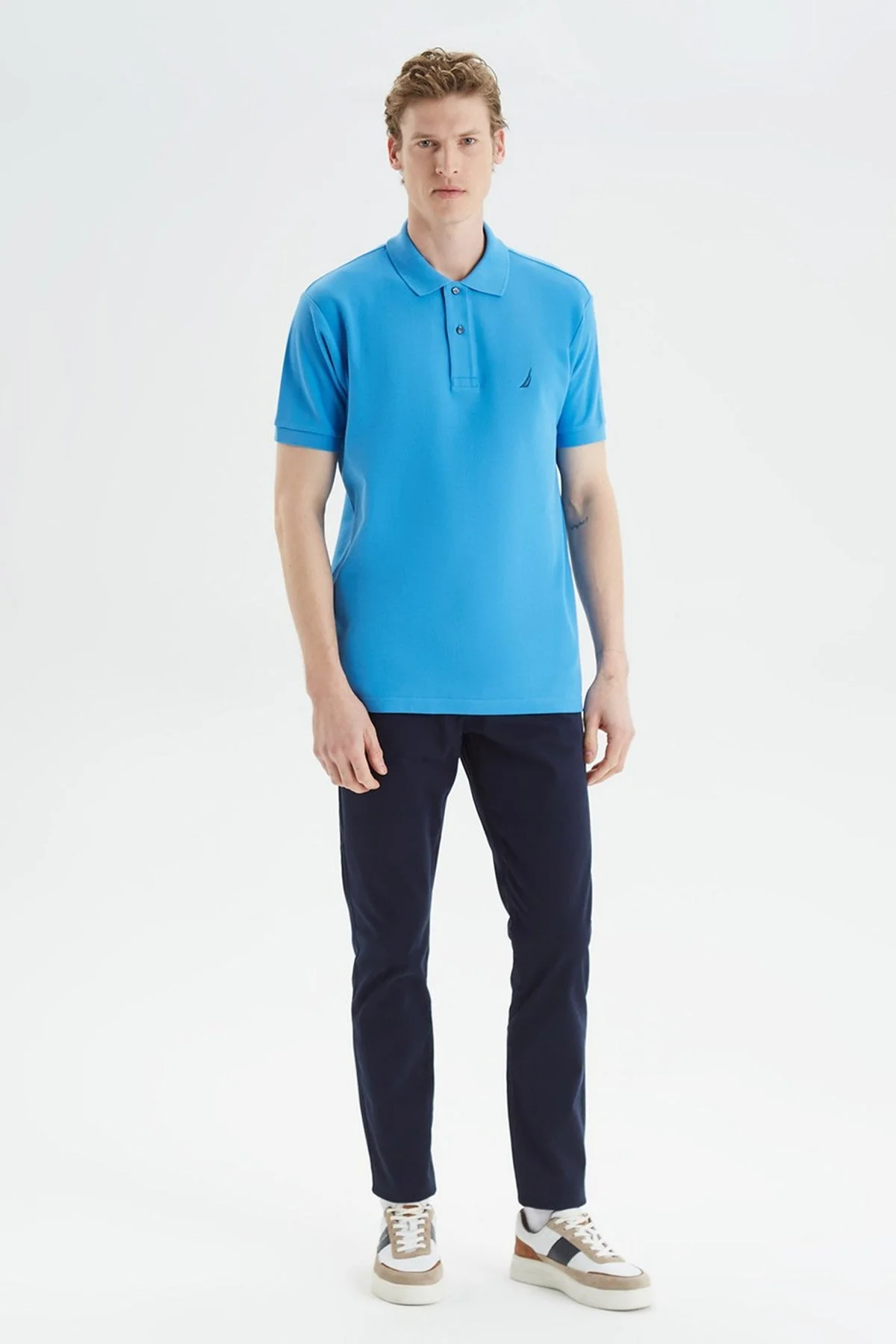 Nautica Classic Fit % 100 Pamuk Düğmeli Erkek Polo T Shirt K35000T 4CM SAKS - 4