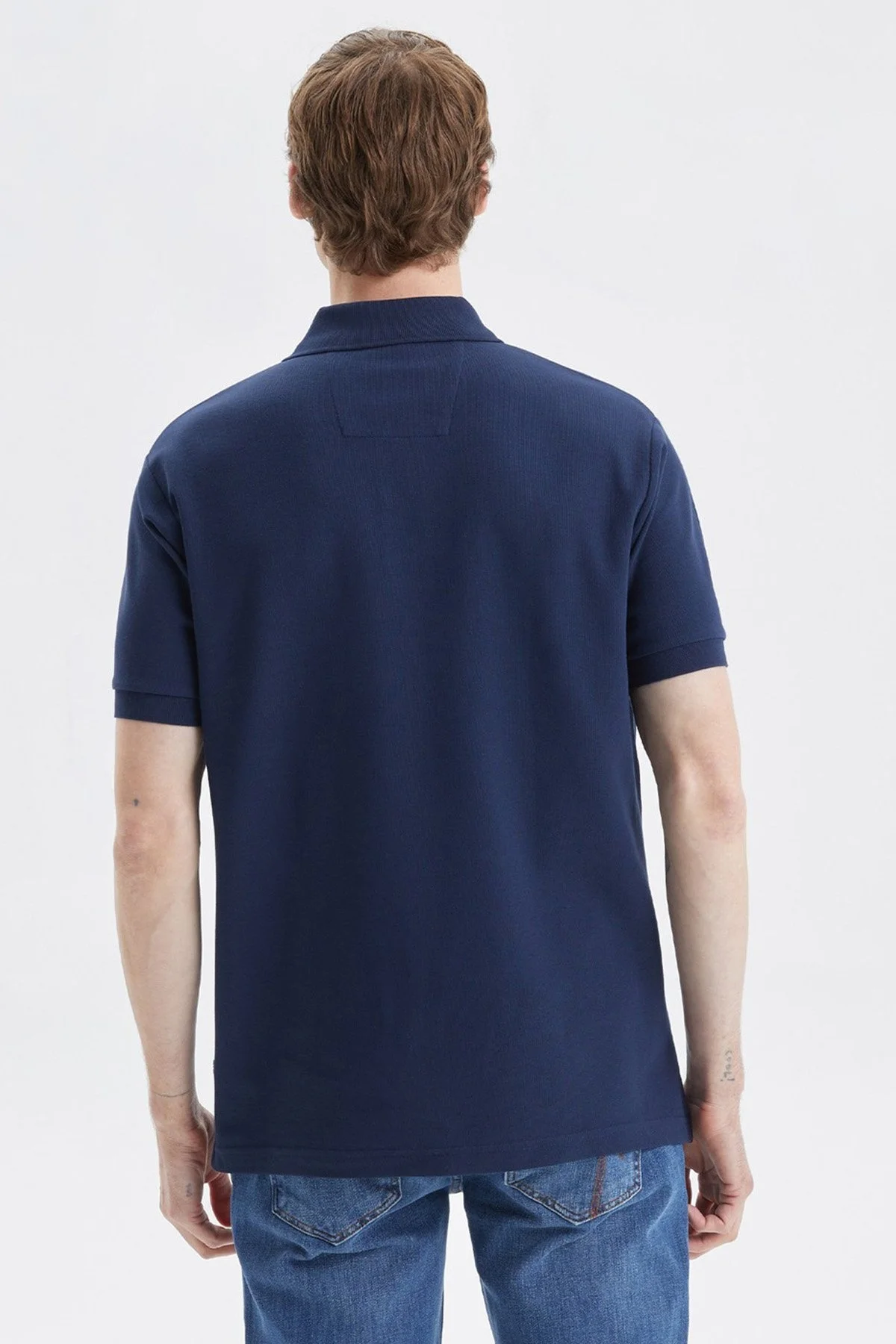 Nautica Classic Fit % 100 Pamuk Düğmeli Erkek Polo T Shirt K35000T 4NV LACİVERT - 4