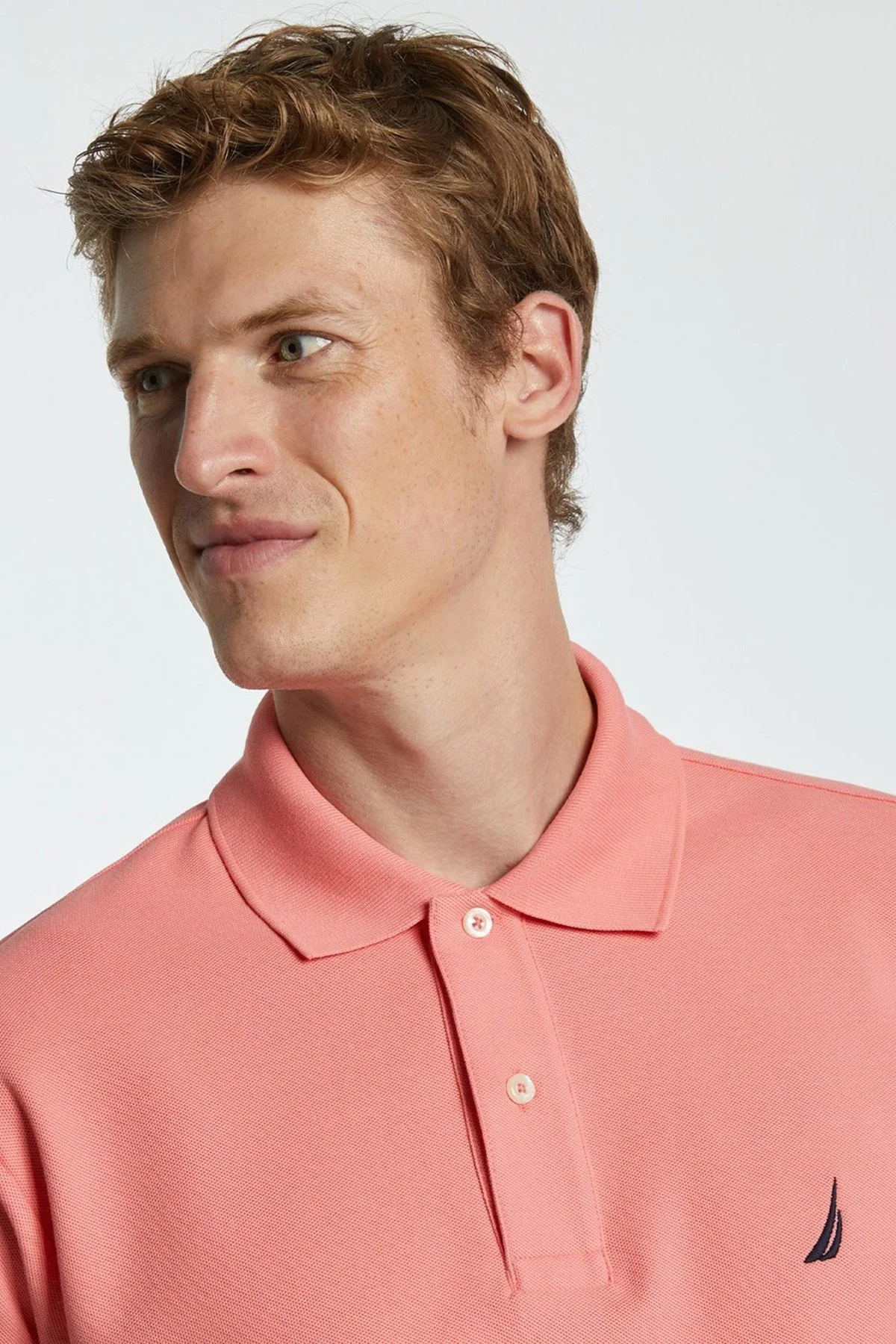 Nautica Classic Fit % 100 Pamuk Düğmeli Erkek Polo T Shirt K35000T 64C MERCAN - 2