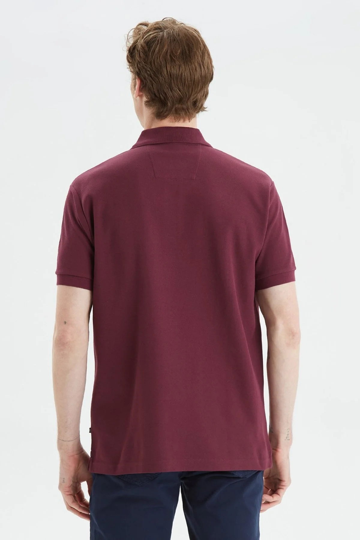 Nautica Classic Fit % 100 Pamuk Düğmeli Erkek Polo T Shirt K35000T 6WV VİŞNE - 4