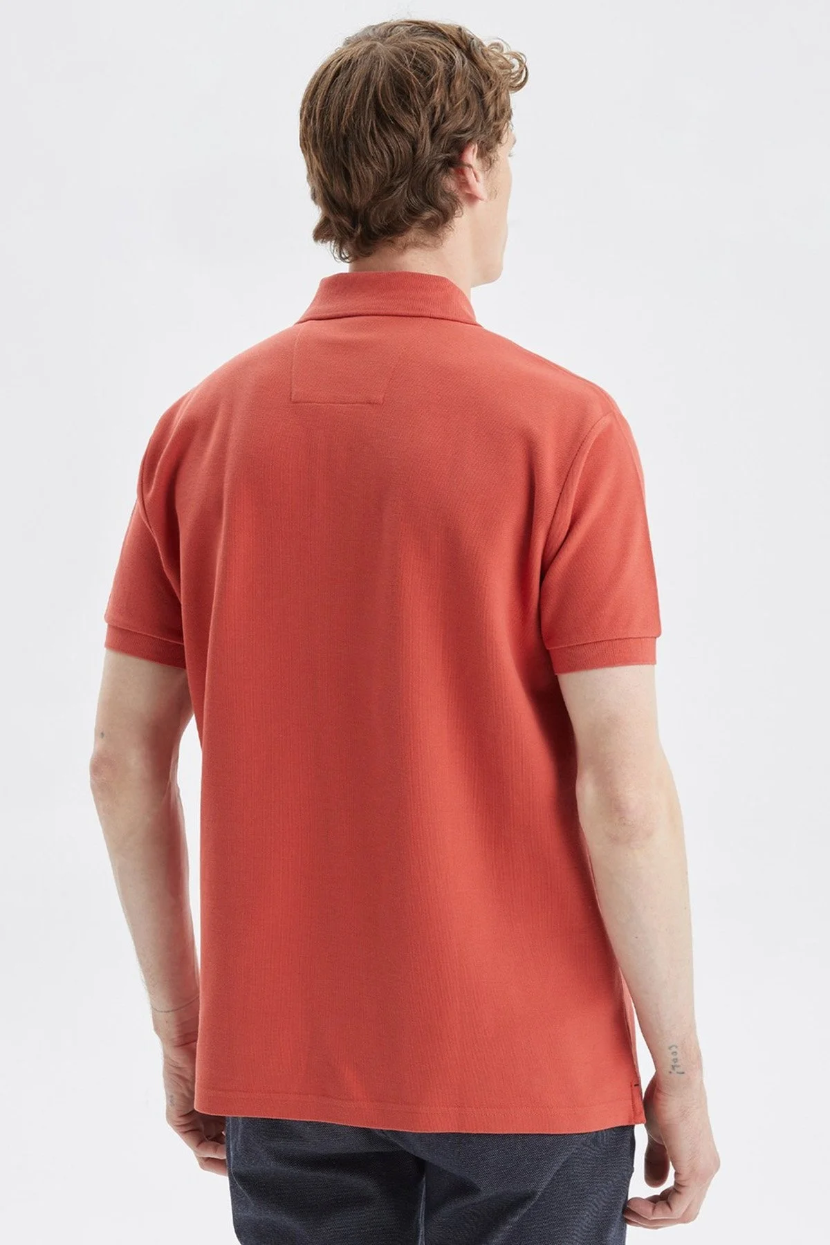 Nautica Classic Fit % 100 Pamuk Düğmeli Erkek Polo T Shirt K35000T 6XP KİREMİT - 4