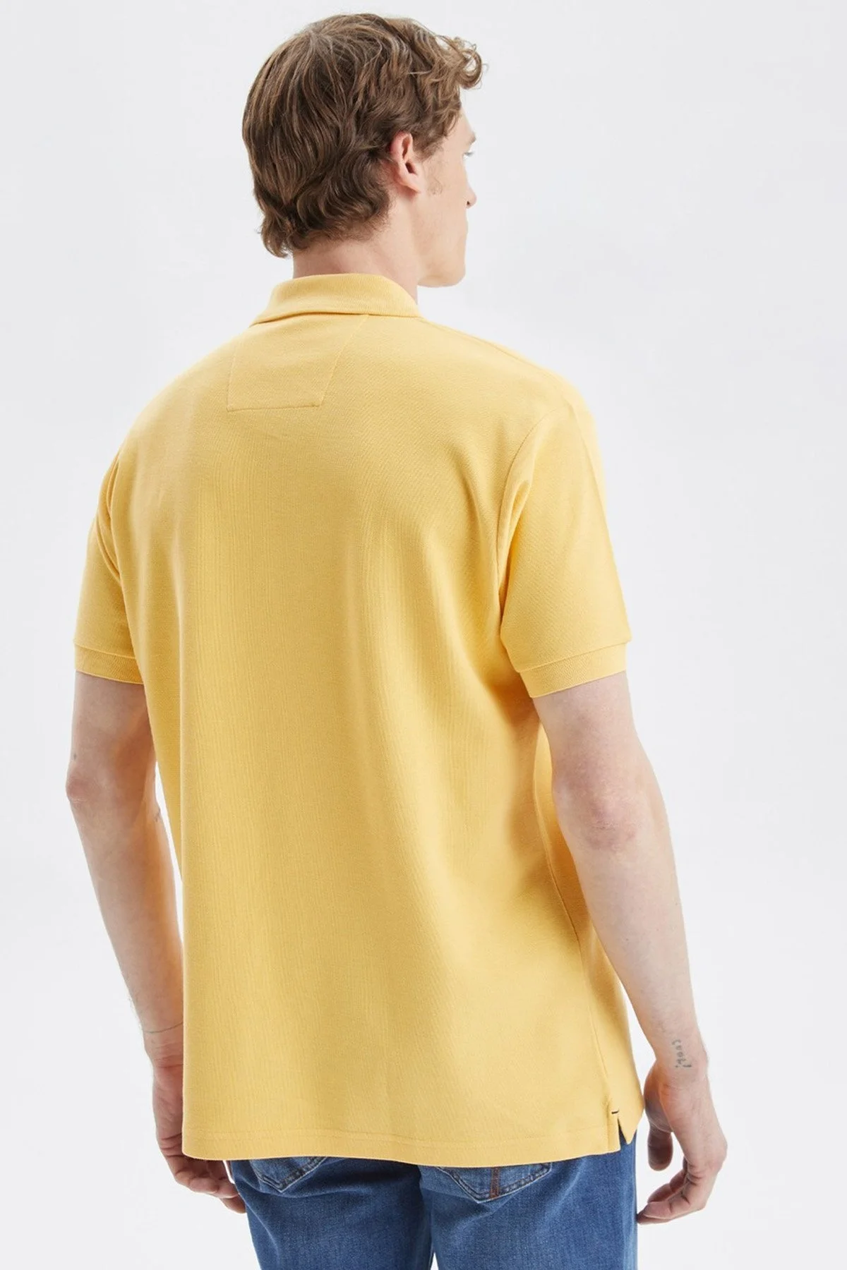 Nautica Classic Fit % 100 Pamuk Düğmeli Erkek Polo T Shirt K35000T 7MF SARI - 8