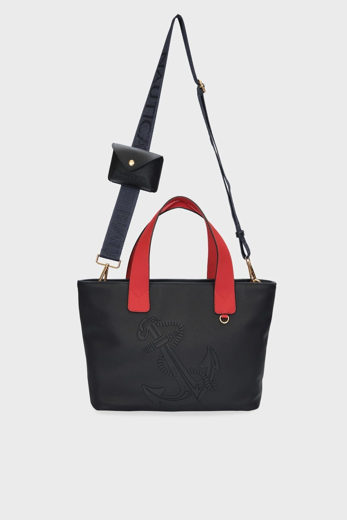 Nautica Logolu Mini Cüzdanlı Çıkarılabilir Uzatma Askılı Bayan Çanta CN6176T LACİVERT - 1