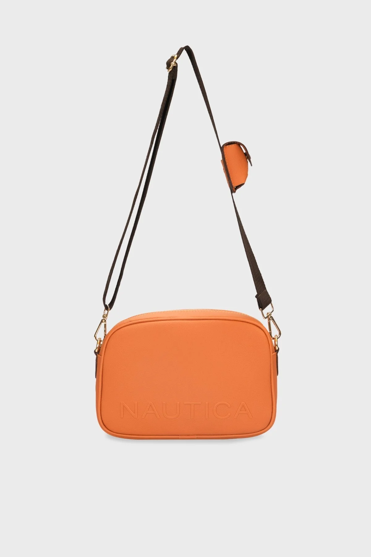 Nautica Mini Cüzdanlı Çıkarılabilir Uzatma Askılı Bayan Çanta CN6168T Koyu Turuncu - 1