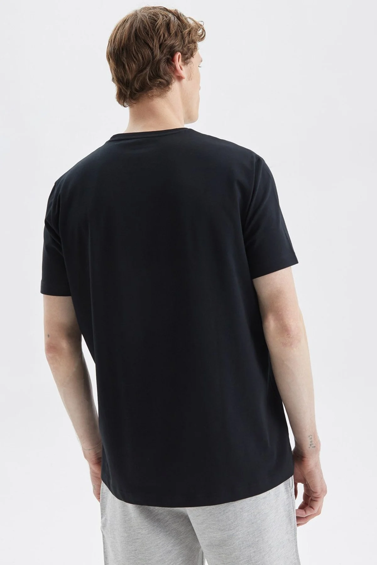 Nautica Pamuklu Baskılı Bisiklet Yaka Erkek T Shirt V35003T 0TB SİYAH - 4