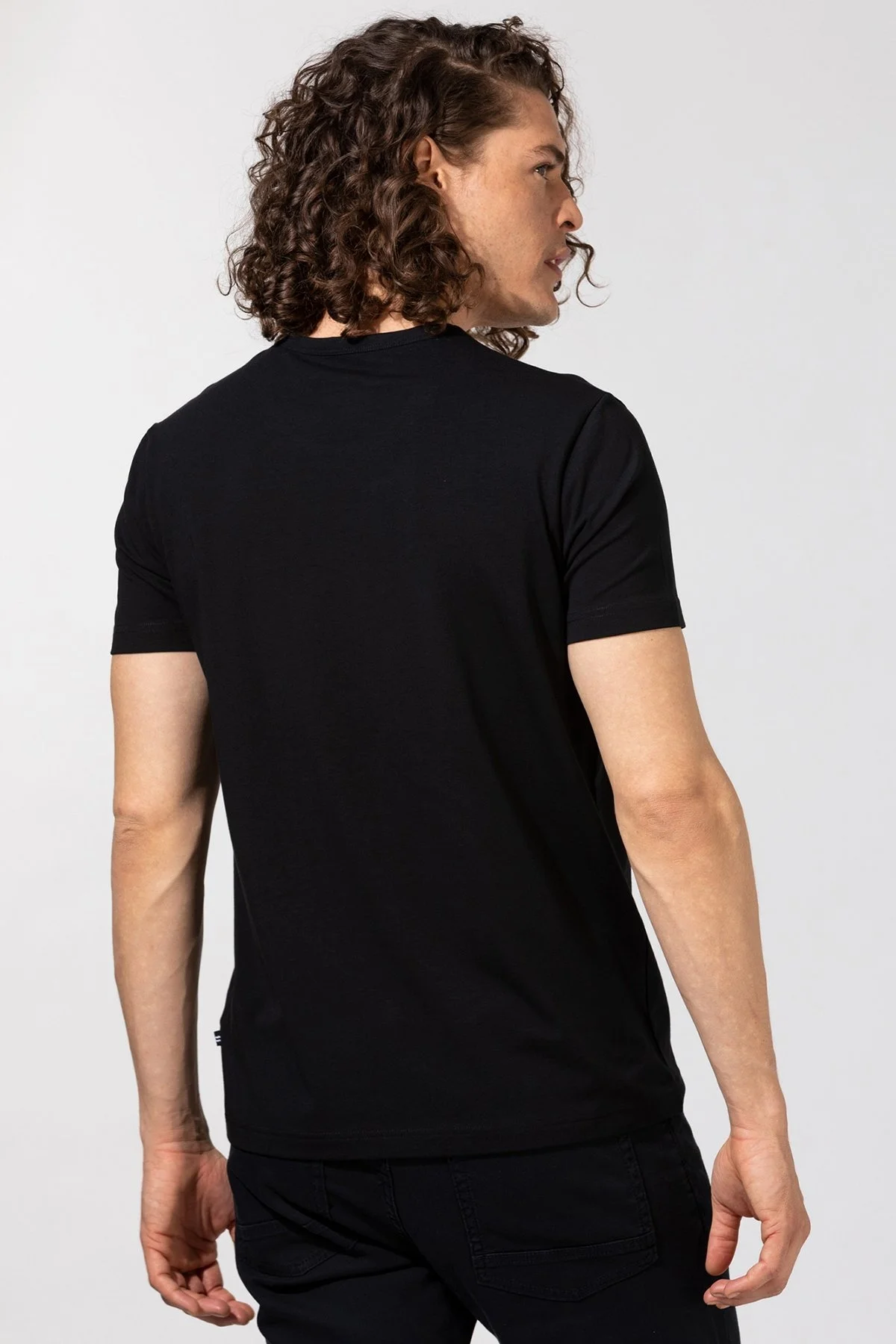 Nautica Pamuklu Bisiklet Yaka Standart Fit Erkek T Shirt V15128T 0TB SİYAH - 2