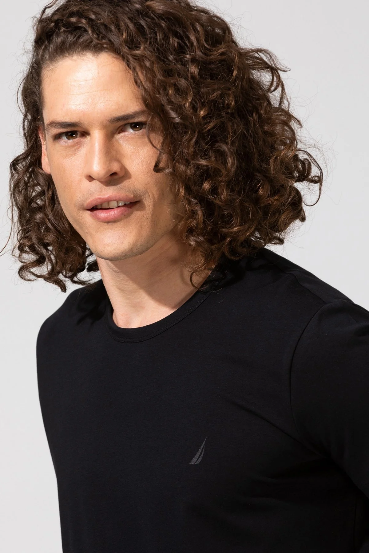 Nautica Pamuklu Bisiklet Yaka Standart Fit Erkek T Shirt V15128T 0TB SİYAH - 4