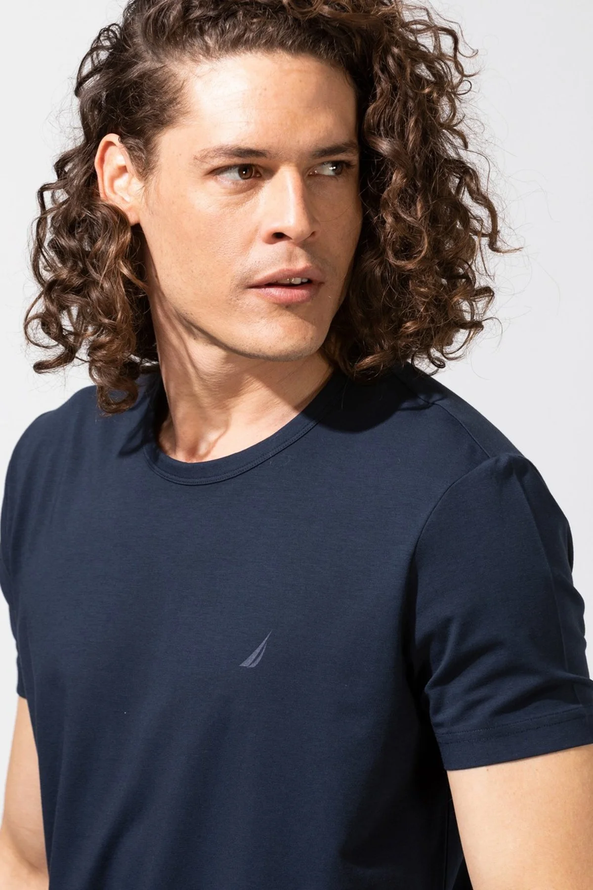 Nautica Pamuklu Bisiklet Yaka Standart Fit Erkek T Shirt V15128T 4NV LACİVERT - 2