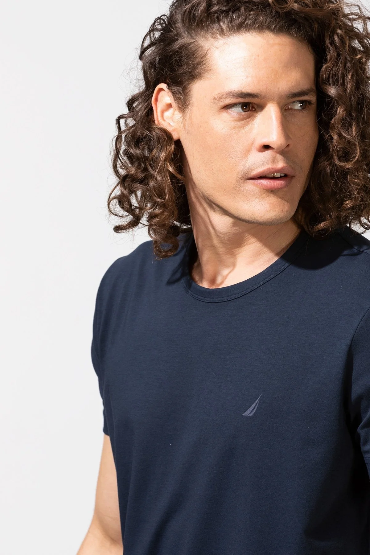 Nautica Pamuklu Bisiklet Yaka Standart Fit Erkek T Shirt V15128T 4NV LACİVERT - 4