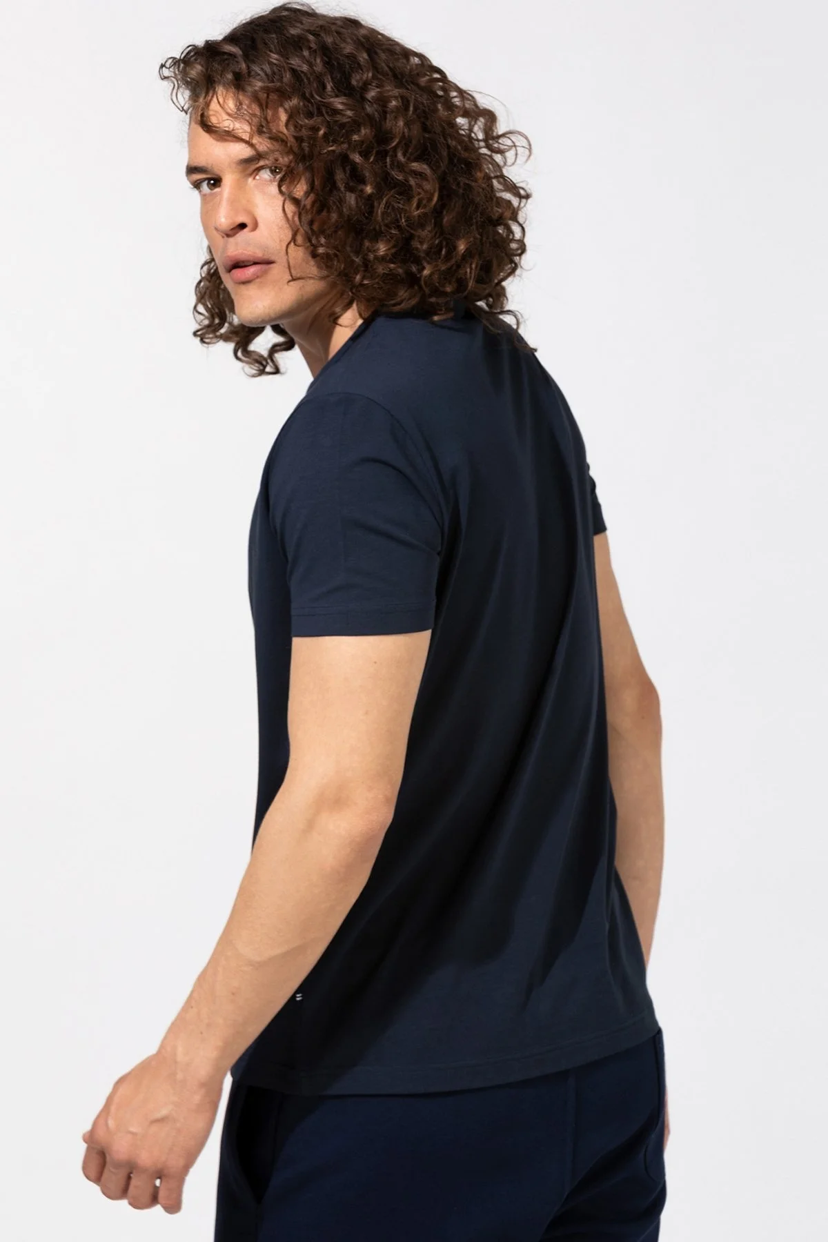 Nautica Pamuklu Bisiklet Yaka Standart Fit Erkek T Shirt V15128T 4NV LACİVERT - 5