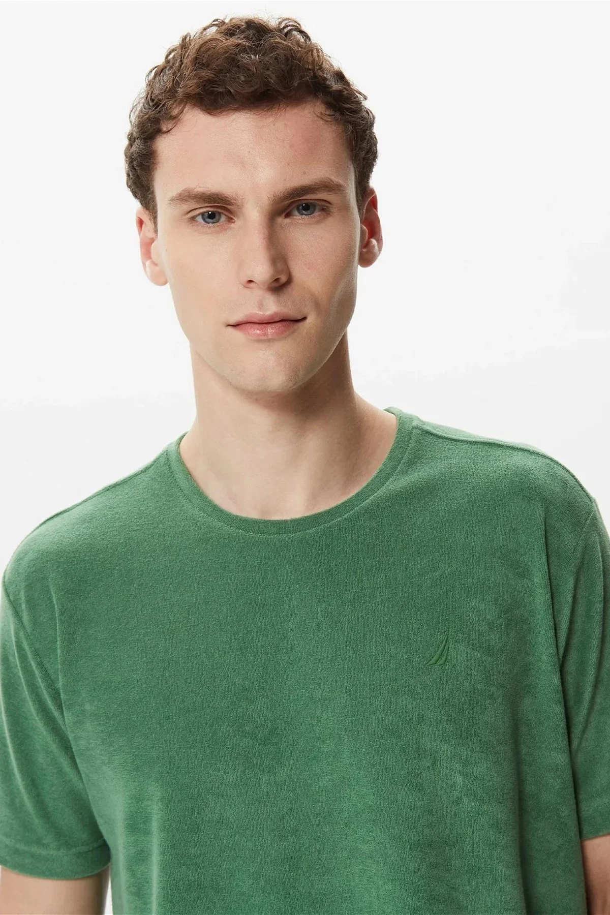 Nautica Pamuklu Bisiklet Yaka Standart Fit Erkek T Shirt V35004T 3FY YEŞİL - 7