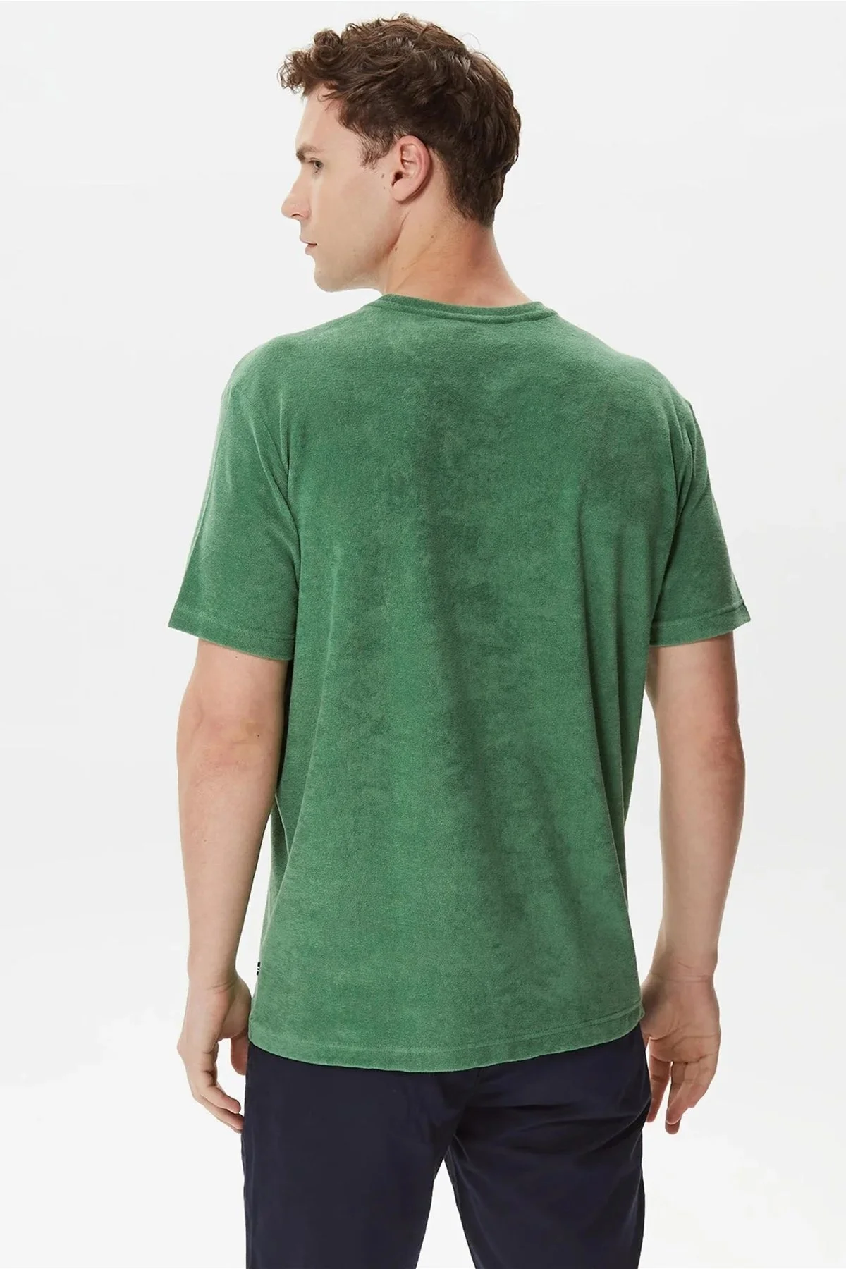 Nautica Pamuklu Bisiklet Yaka Standart Fit Erkek T Shirt V35004T 3FY YEŞİL - 8