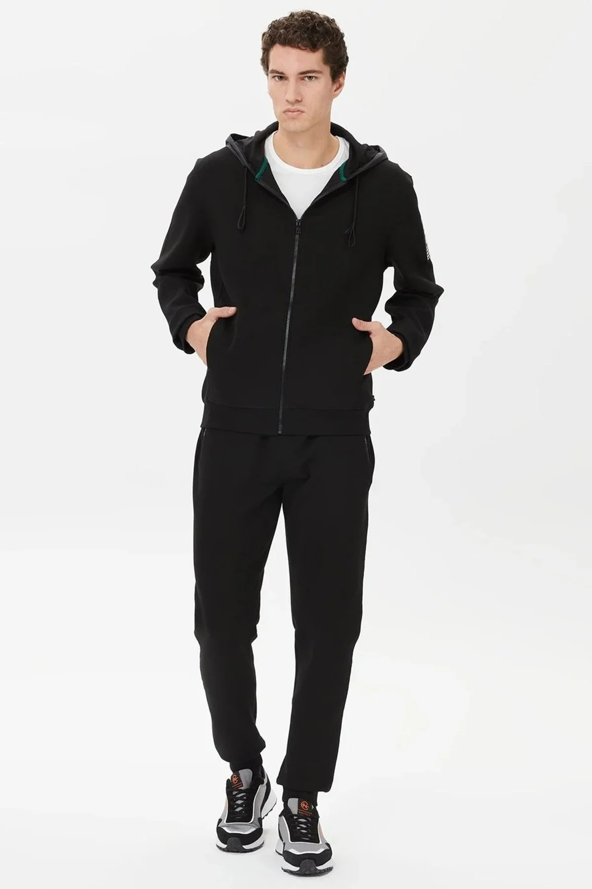 Nautica Pamuklu Fermuarlı Kapüşonlu Standart Fit Erkek Sweat K37265T 0TB SİYAH - 3