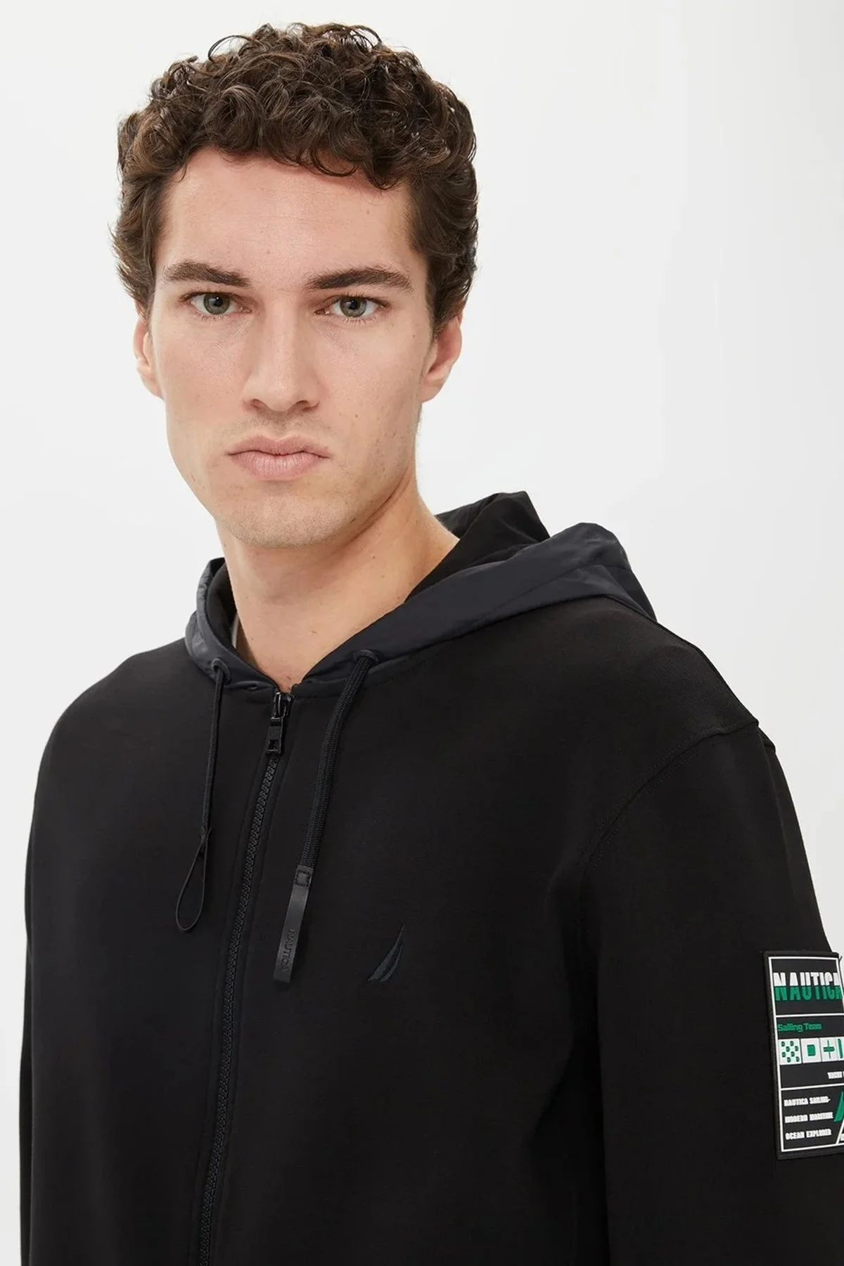 Nautica Pamuklu Fermuarlı Kapüşonlu Standart Fit Erkek Sweat K37265T 0TB SİYAH - 4
