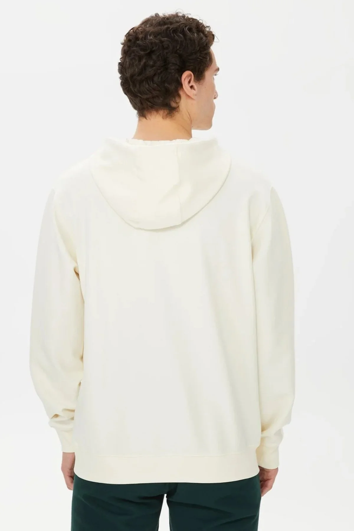Nautica Pamuklu Kapüşonlu Kanguru Cepli Erkek Sweat K37226T 1MA KREM - 2
