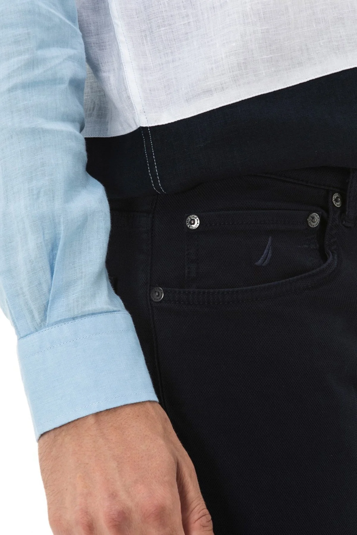Nautica Pamuklu Normal Bel Slim Fit Erkek Pantolon P01011T 4NV LACİVERT - 3
