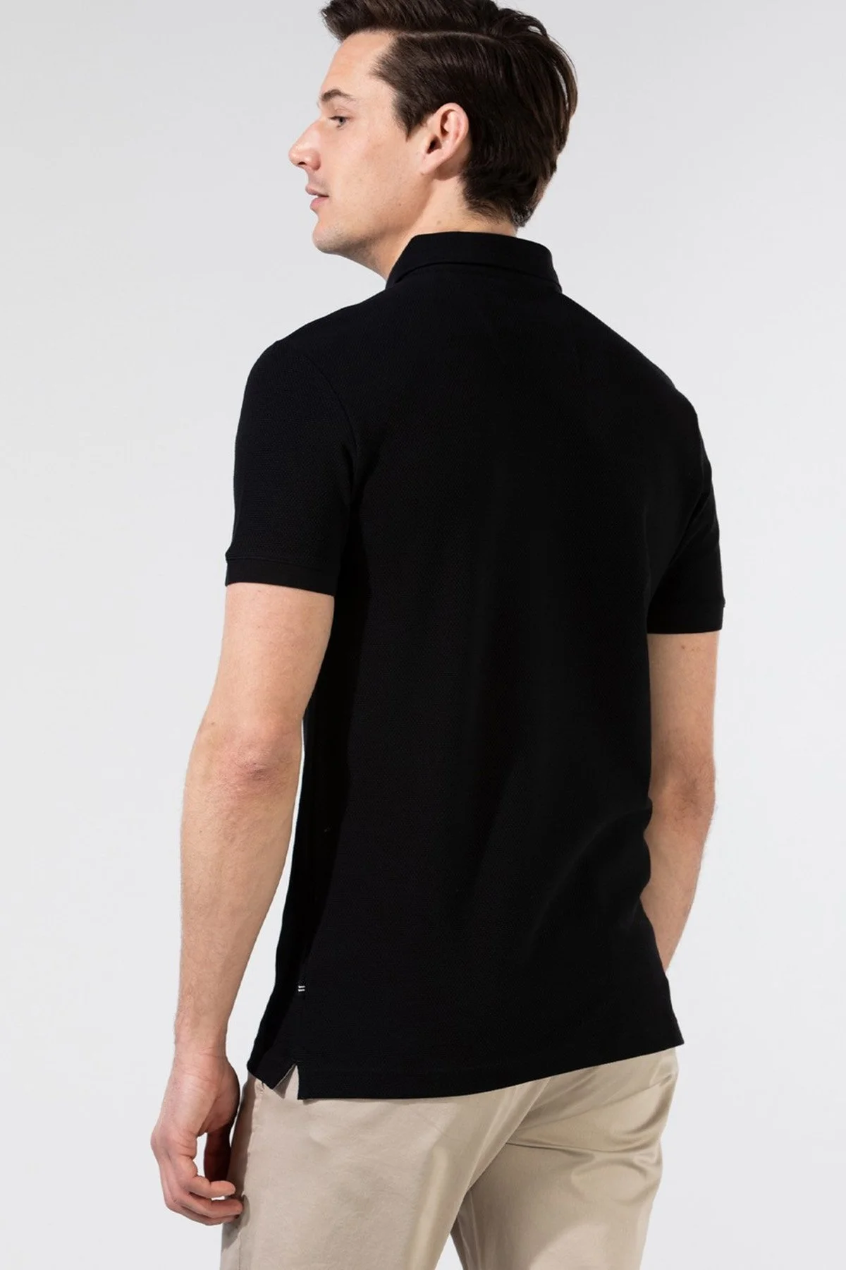 Nautica Pamuklu Slim Fit Düğmeli Erkek Polo T Shirt K35052T 0TB SİYAH - 4