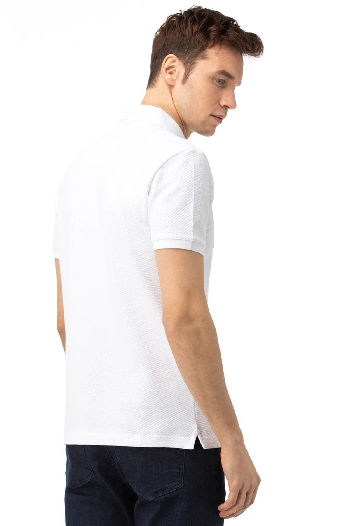 Nautica Pamuklu Slim Fit Düğmeli Erkek Polo T Shirt K35052T 1BW BEYAZ - 4