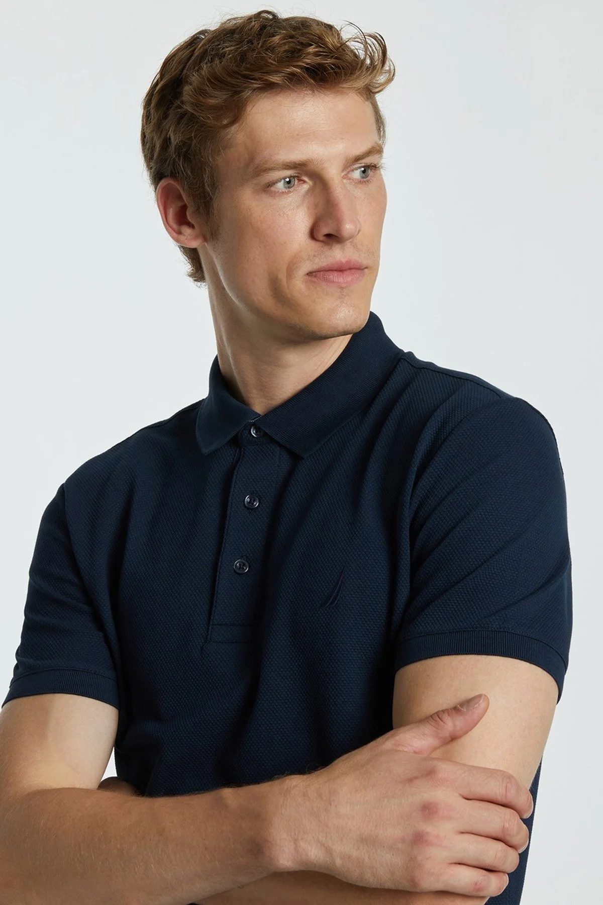 Nautica Pamuklu Slim Fit Düğmeli Erkek Polo T Shirt K35052T 4NV LACİVERT - 3