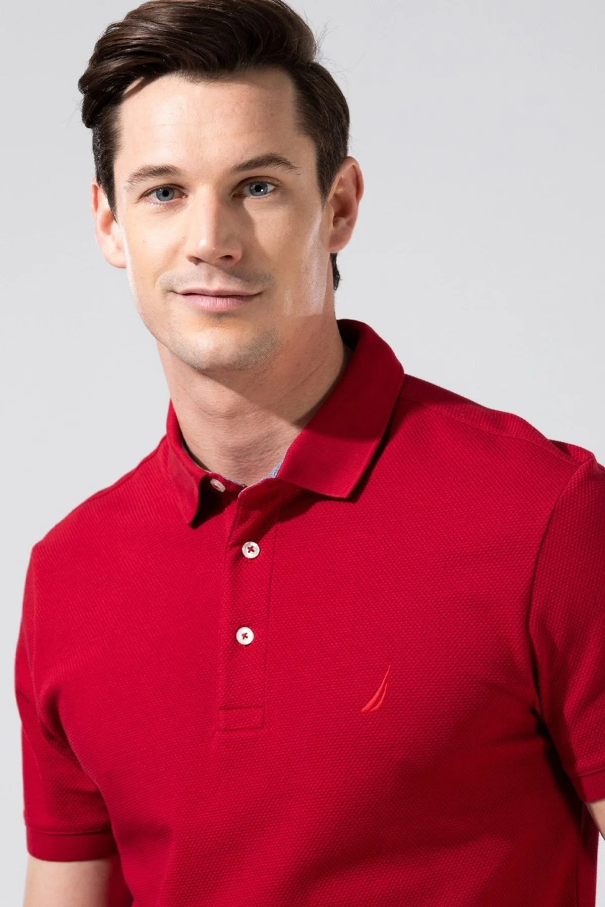 Nautica Pamuklu Slim Fit Düğmeli Erkek Polo T Shirt K35052T 6NR KIRMIZI - 7