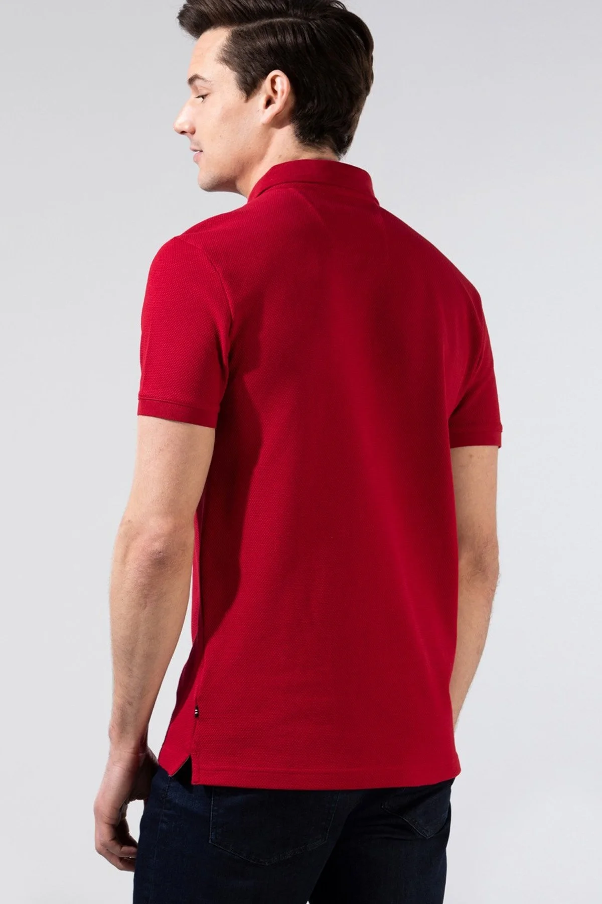 Nautica Pamuklu Slim Fit Düğmeli Erkek Polo T Shirt K35052T 6NR KIRMIZI - 8