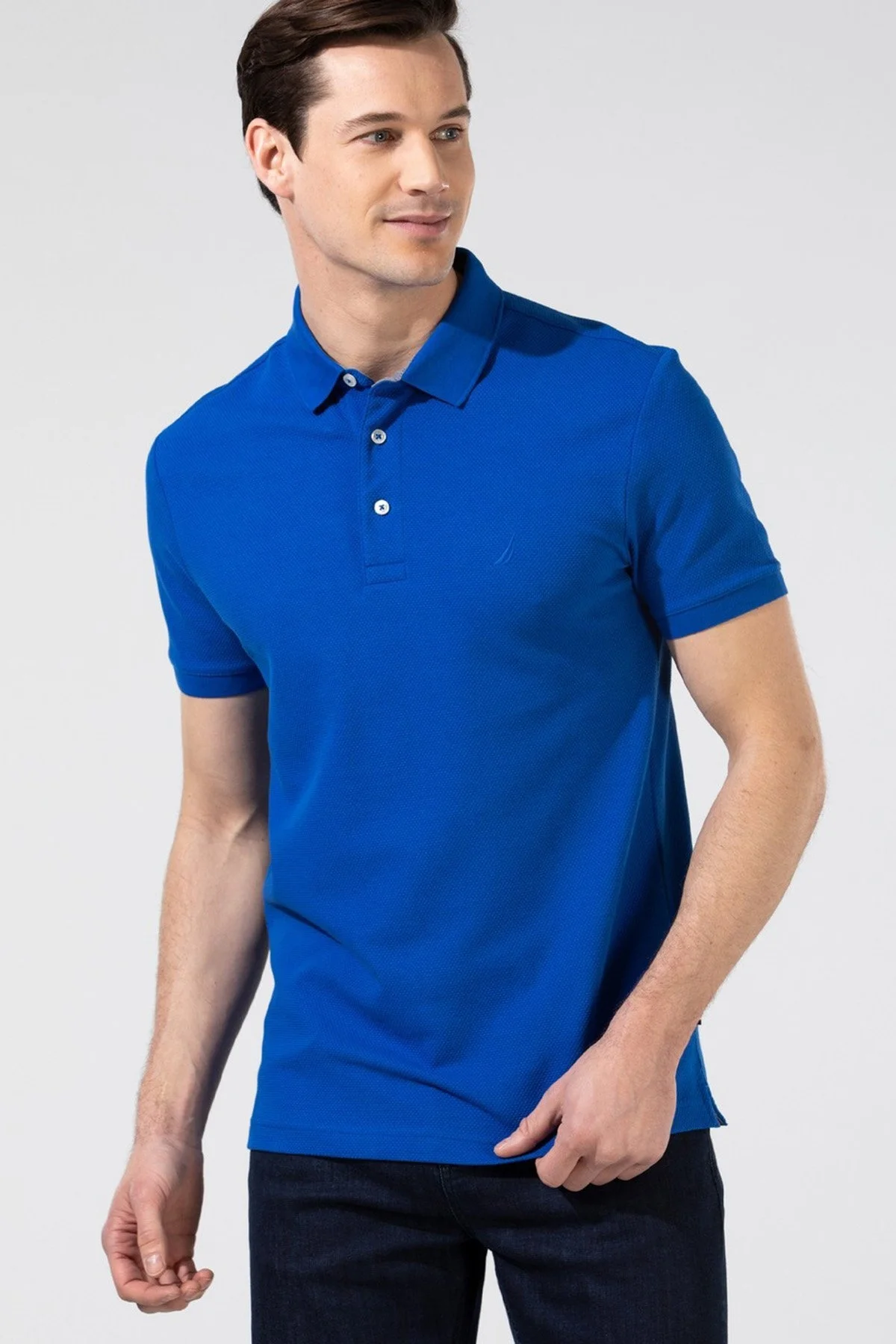 Nautica Pamuklu Slim Fit Düğmeli Polo Erkek T Shirt K35052T 4C9 SAKS - 1