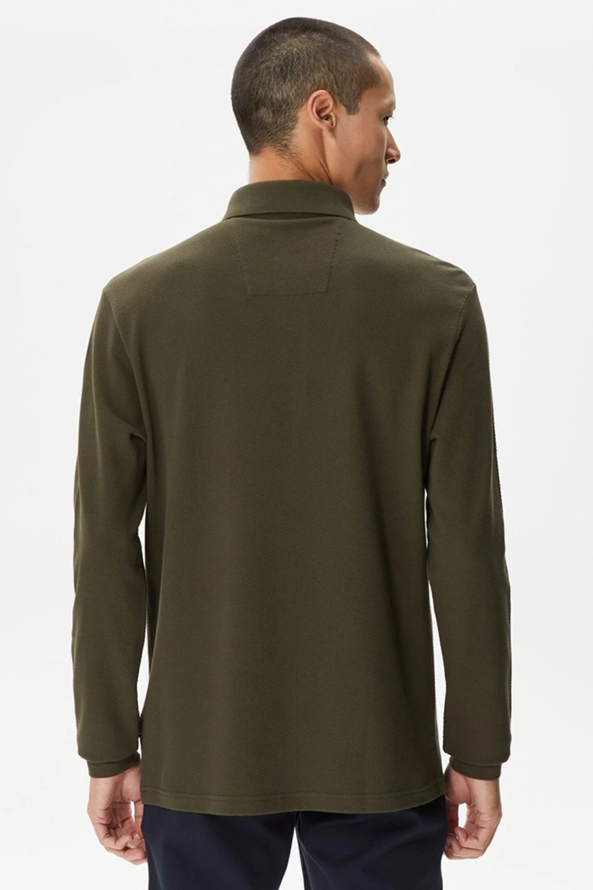 Nautica Pamuklu Slim Fit Erkek Polo Yaka T Shirt K37015T3FB HAKİ - 4
