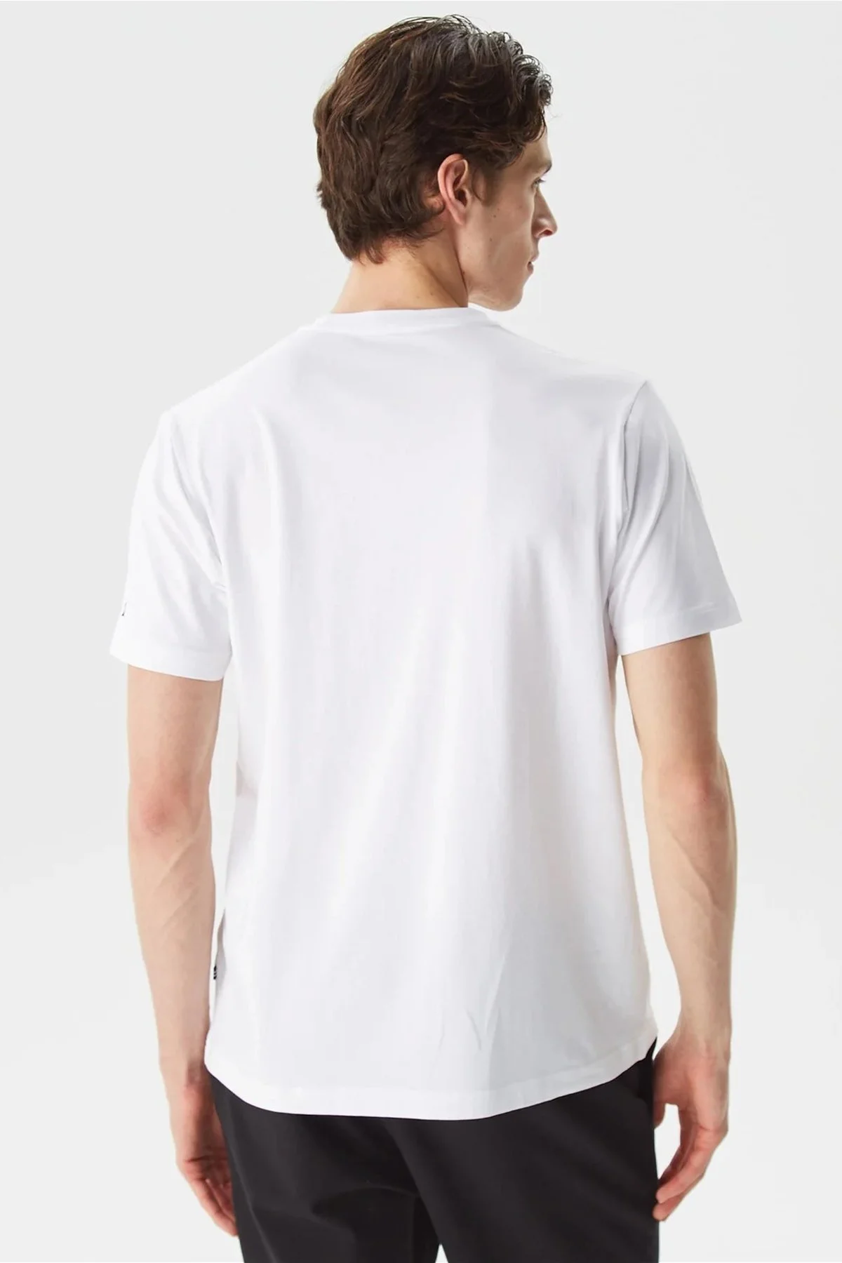 Nautica Pamuklu Tasarım Baskılı Bisiklet Yaka Standart Fit Erkek T Shirt V35541T 1BW BEYAZ - 4