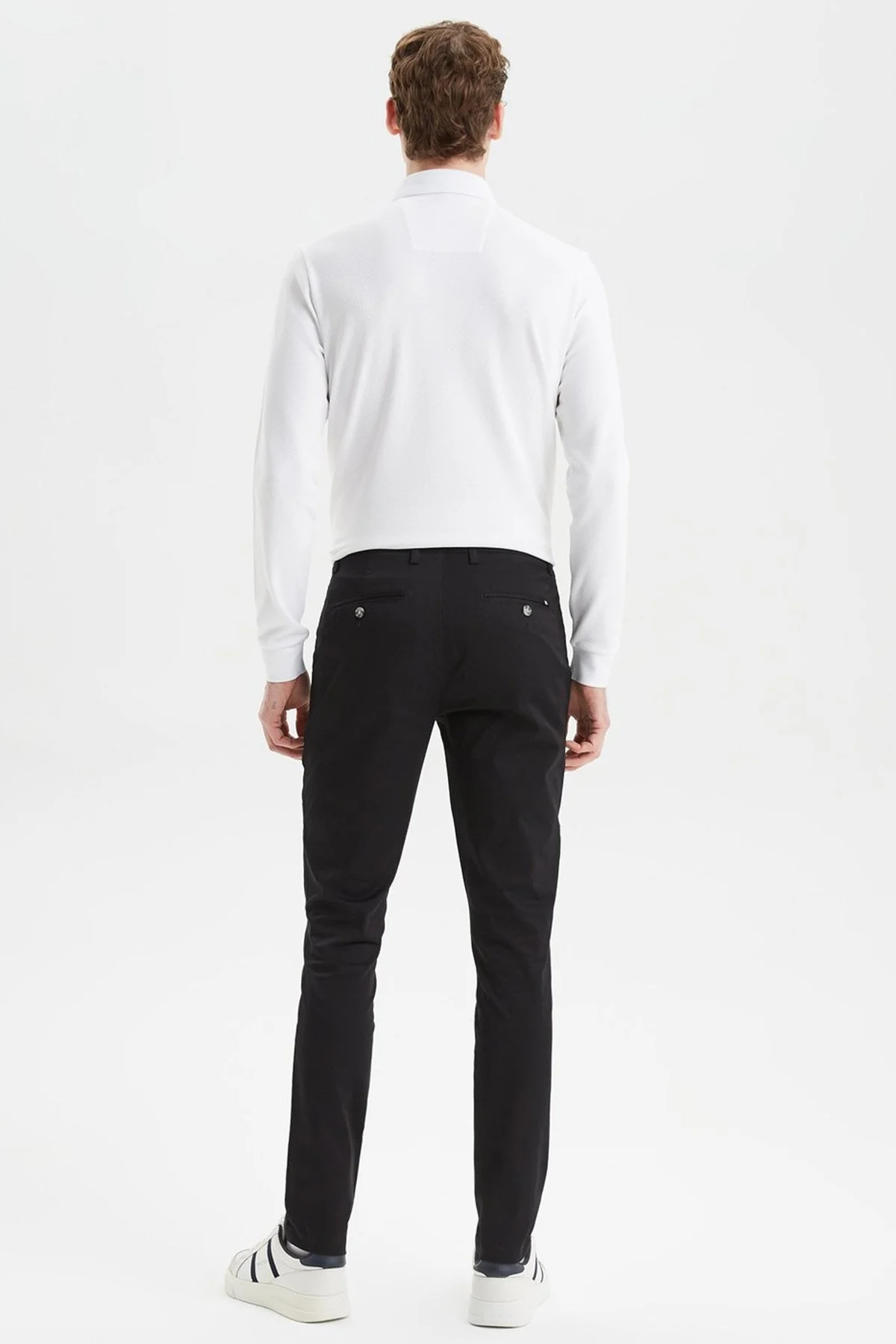 Nautica Streç Pamuklu Normal Bel Slim Fit Chino Erkek Pantolon P01000T 0TB SİYAH - 6