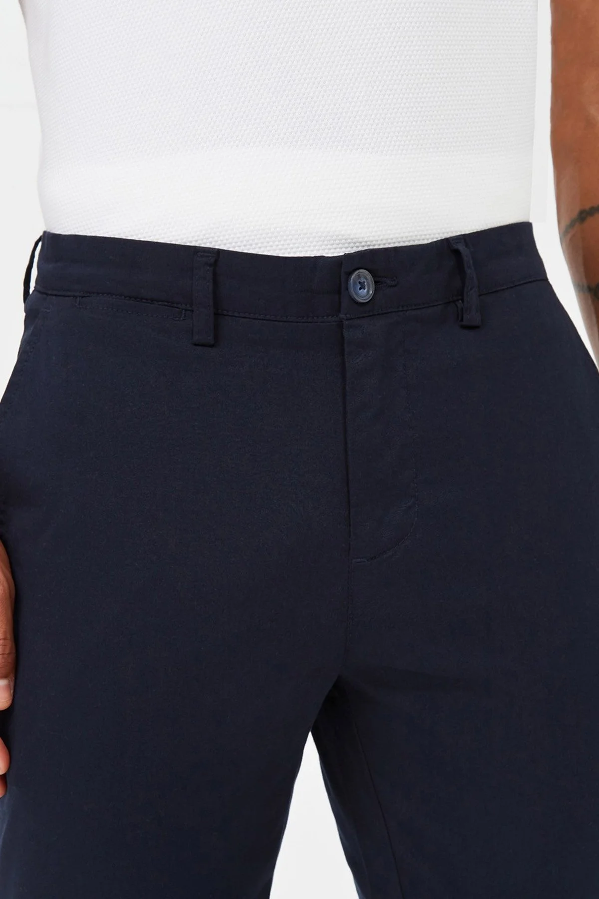 Nautica Streç Pamuklu Normal Bel Slim Fit Chino Erkek Pantolon P01000T 4NV LACİVERT - 8