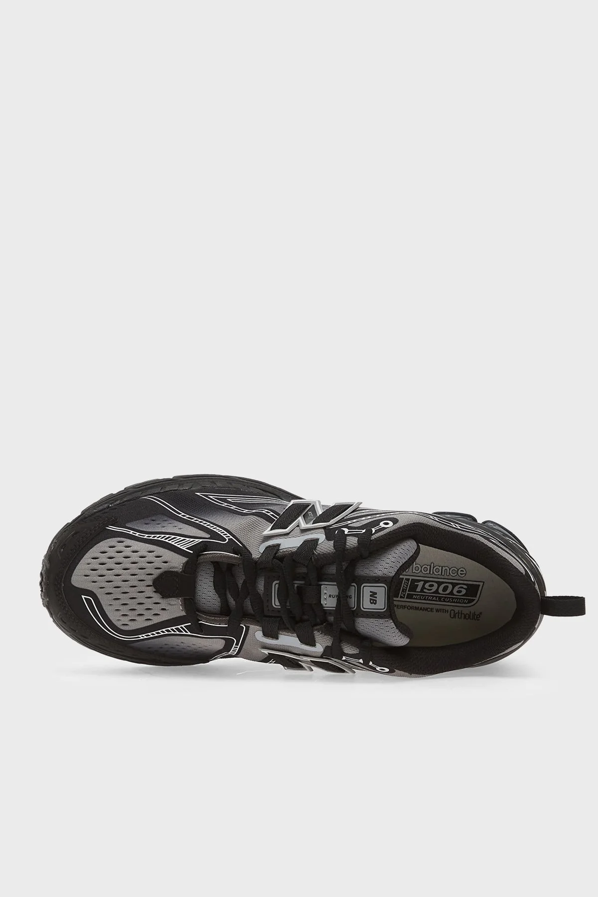 New Balance 1906 Logolu Bağcıklı Sneaker Unisex Ayakkabı U19069BR Siyah - 4
