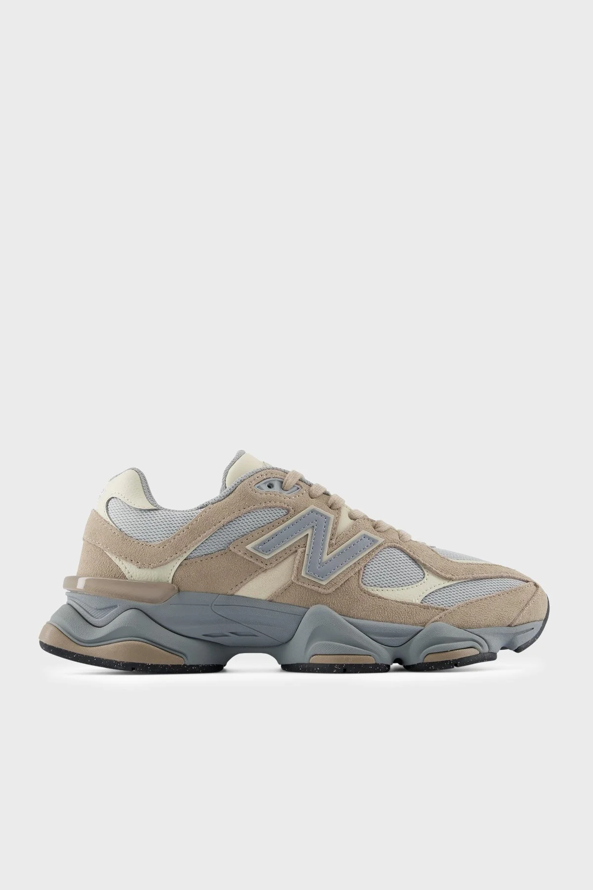 New Balance 9060 Süet ve File Sneaker Unisex Ayakkabı U90608DB Sütlü kahve-gri - 1