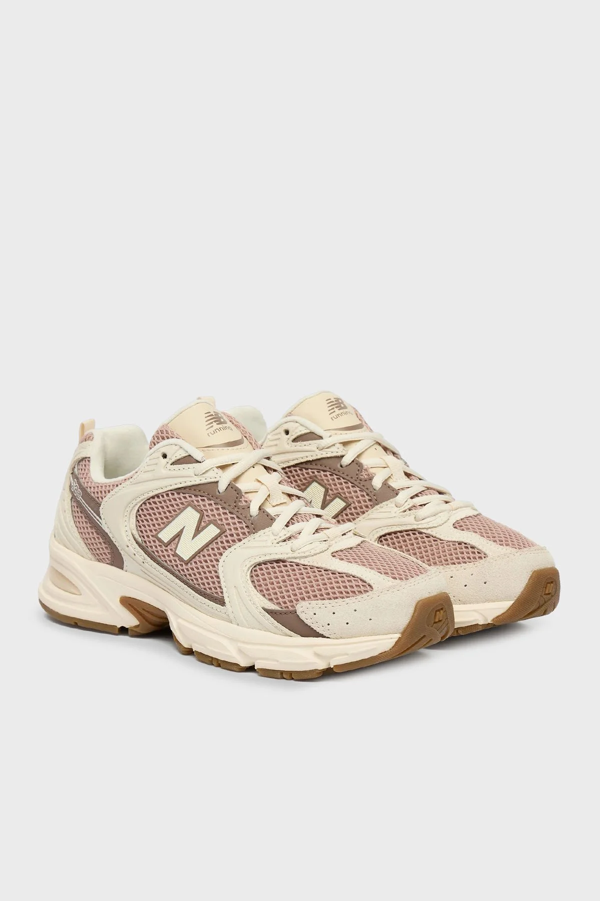 New Balance Deri Karışımlı Logolu Bağcıklı Bayan Ayakkabı U530SUA BİSKÜVİ - 3