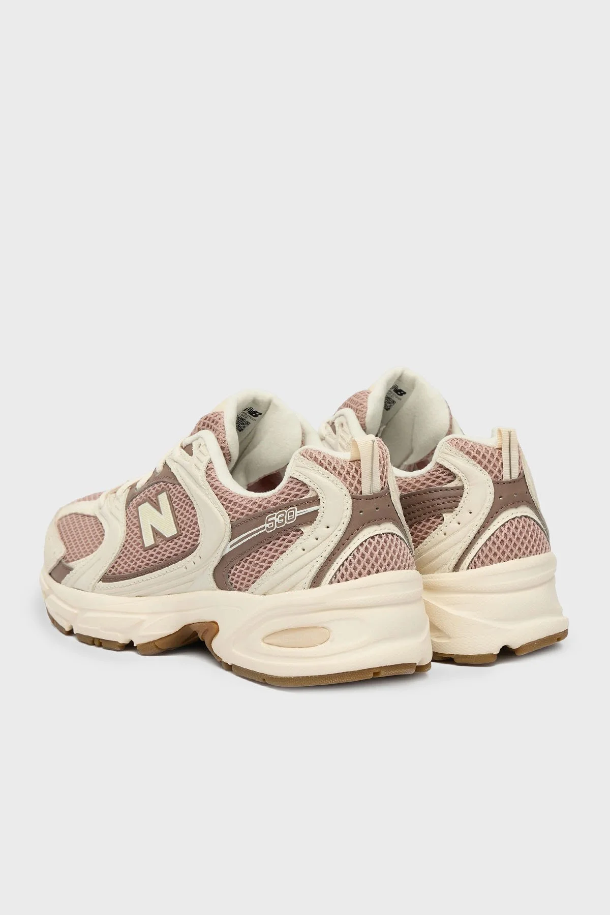 New Balance Deri Karışımlı Logolu Bağcıklı Bayan Ayakkabı U530SUA BİSKÜVİ - 4