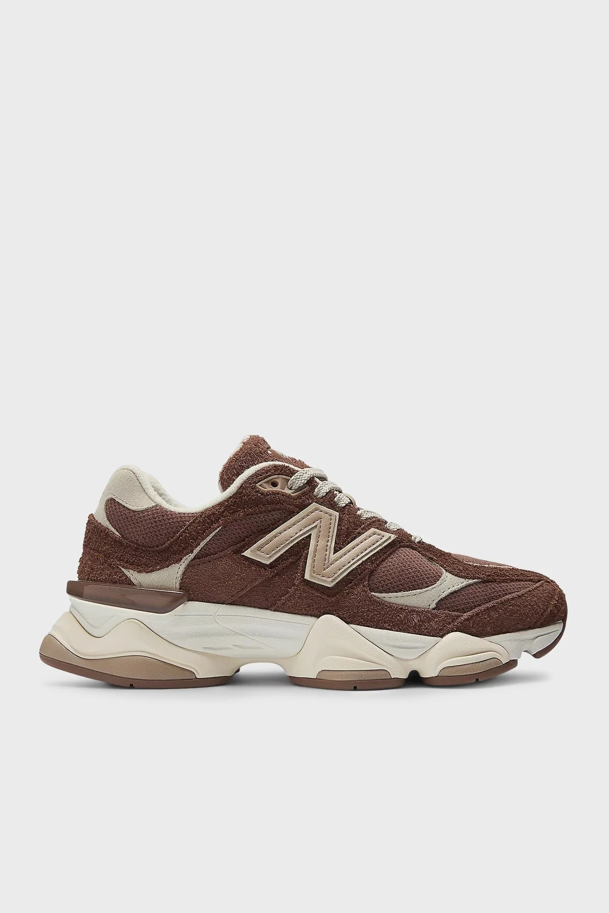 New Balance Deri Karışımlı Logolu Bağcıklı Bayan Ayakkabı U9060CCC KAHVE-BEJ - 1