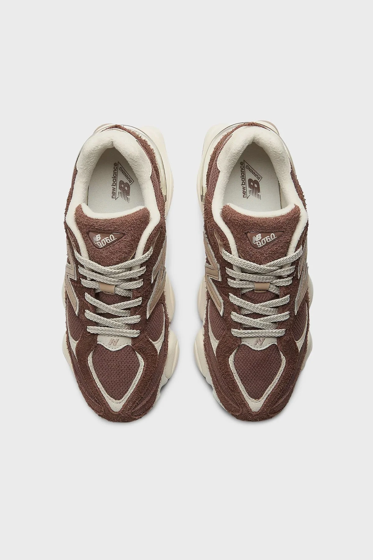 New Balance Deri Karışımlı Logolu Bağcıklı Bayan Ayakkabı U9060CCC KAHVE-BEJ - 4