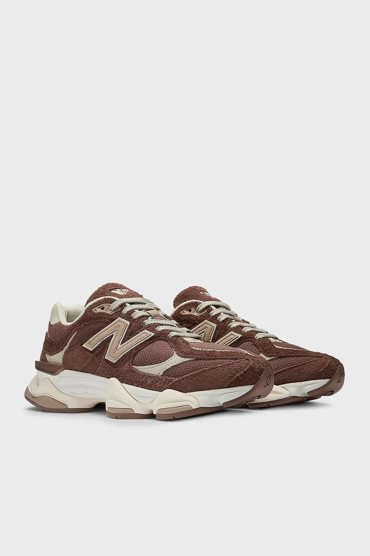 New Balance Deri Karışımlı Logolu Bağcıklı Bayan Ayakkabı U9060CCC KAHVE-BEJ - 5