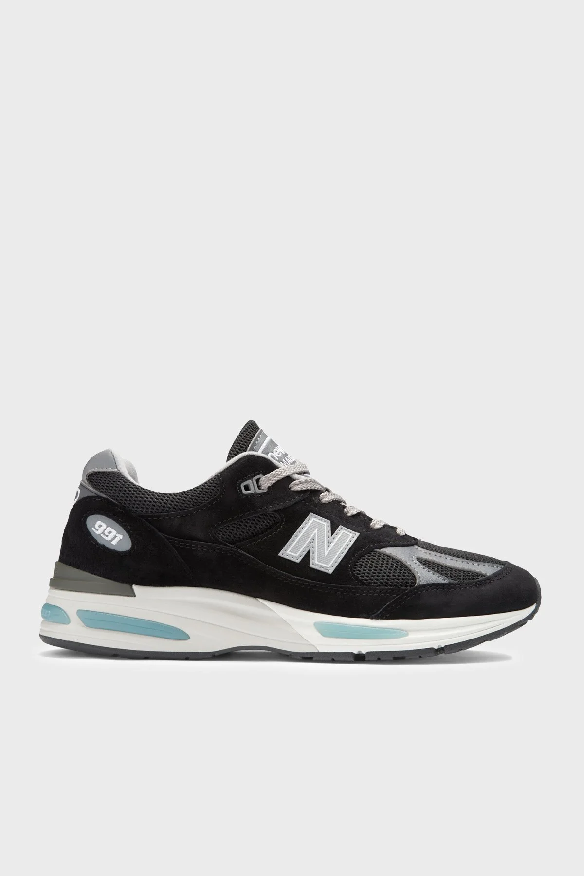 New Balance Deri Karışımlı Sneaker Erkek Ayakkabı U991BK2 Siyah - 1