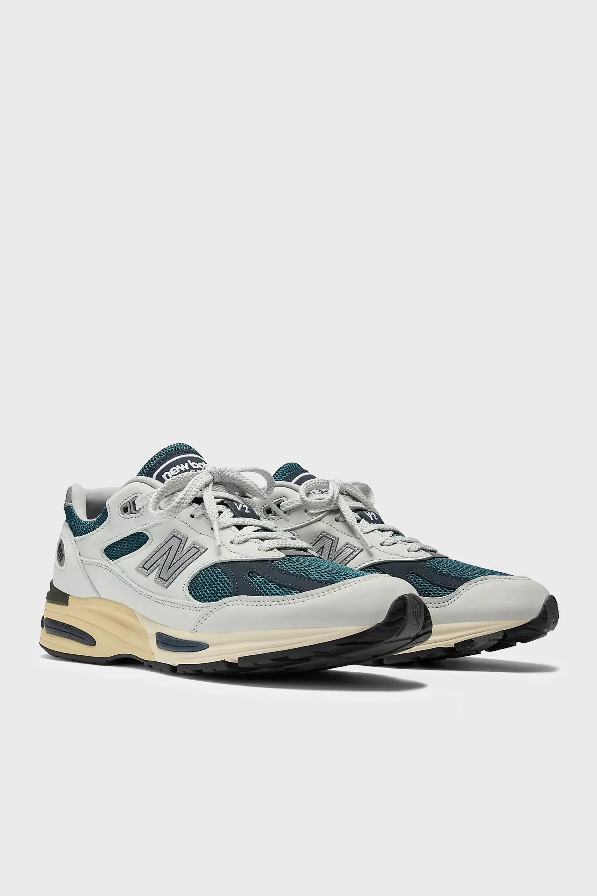 New Balance Deri Karışımlı Sneaker Erkek Ayakkabı U991TO2 Gri-petrol - 2