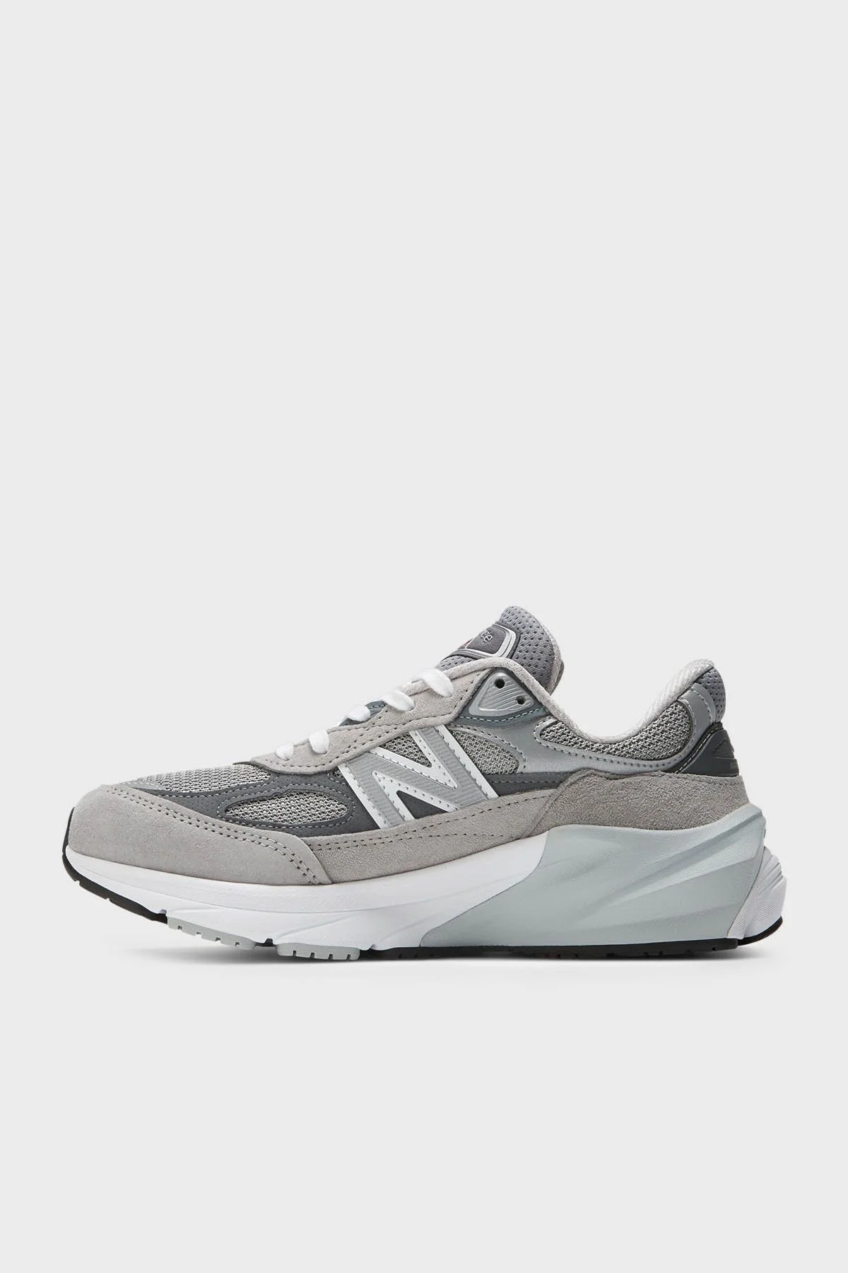 New Balance Domuz Derisi Karışımlı Kalın Taban Sneaker Unisex Ayakkabı W990GL6 GRİ - 8