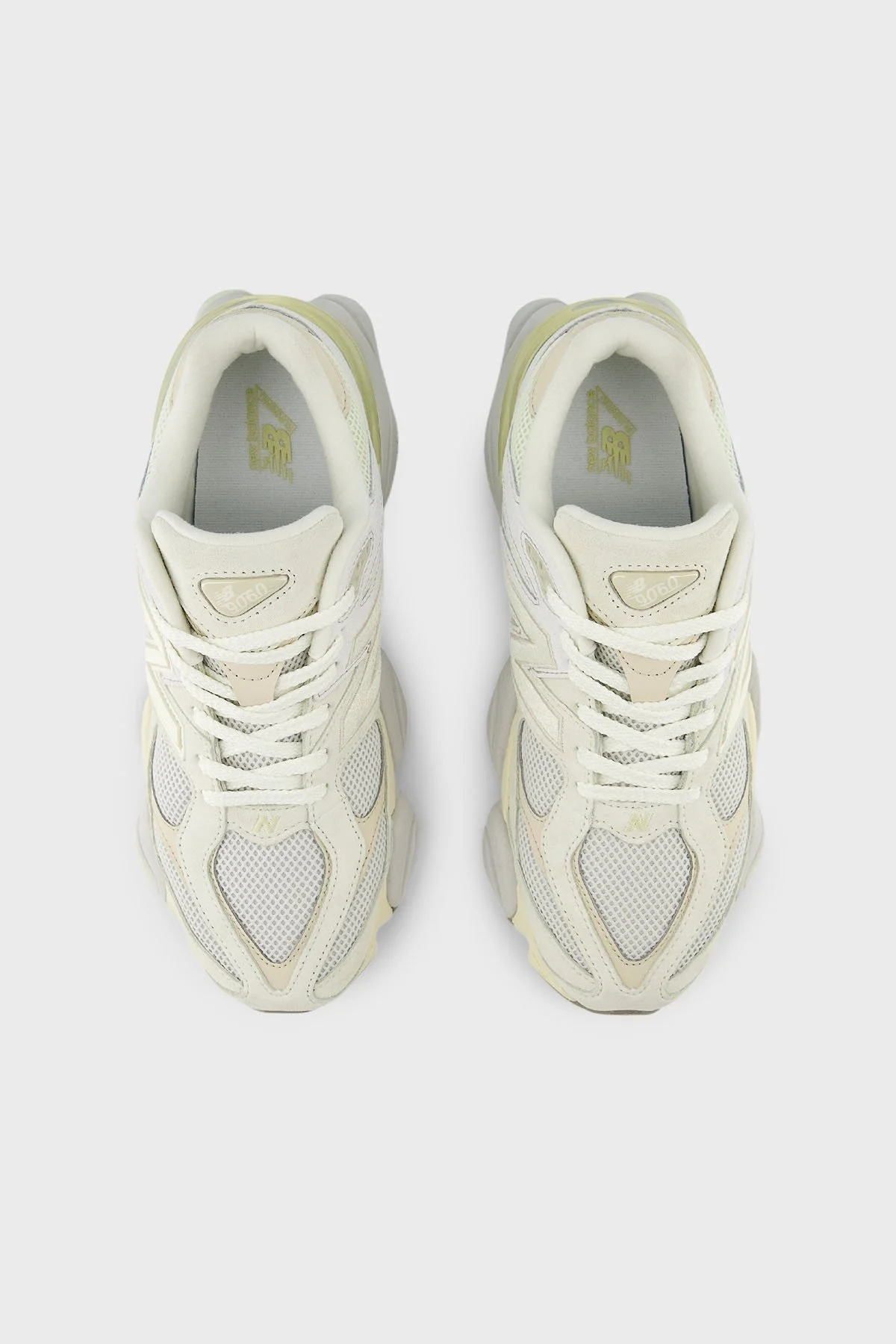 New Balance Logolu Deri Sneaker Bayan Ayakkabı U9060EEP Beyaz-Açık Yeşil - 13