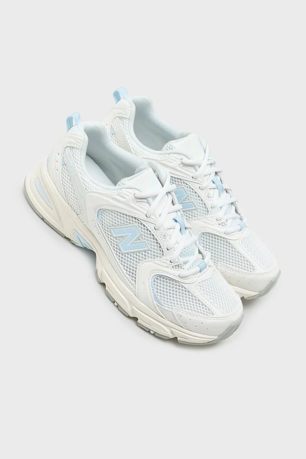 New Balance Logolu File Detaylı Sneaker Bayan Ayakkabı U530CSD BEYAZ-MAVİ - 5