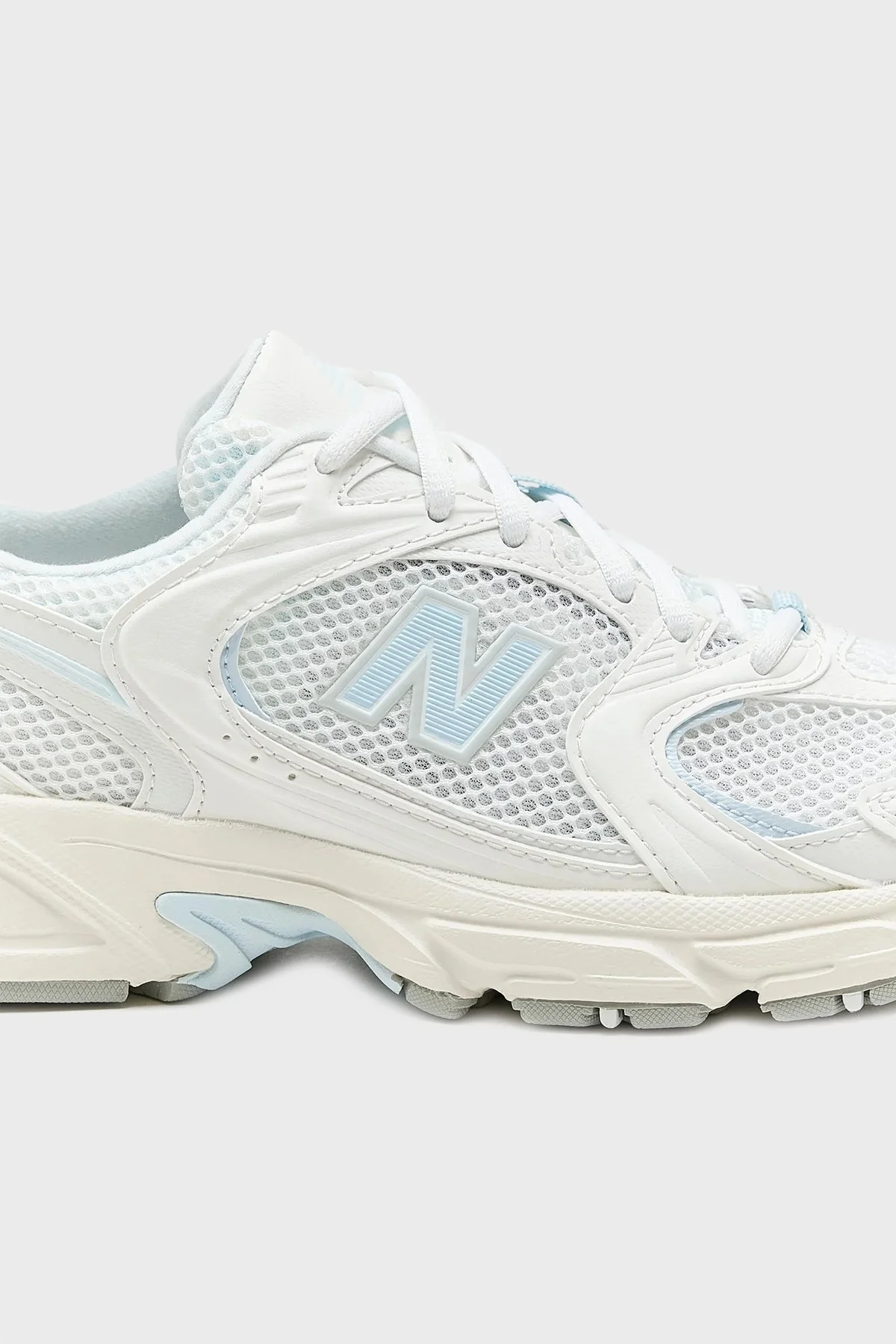 New Balance Logolu File Detaylı Sneaker Bayan Ayakkabı U530CSD BEYAZ-MAVİ - 6