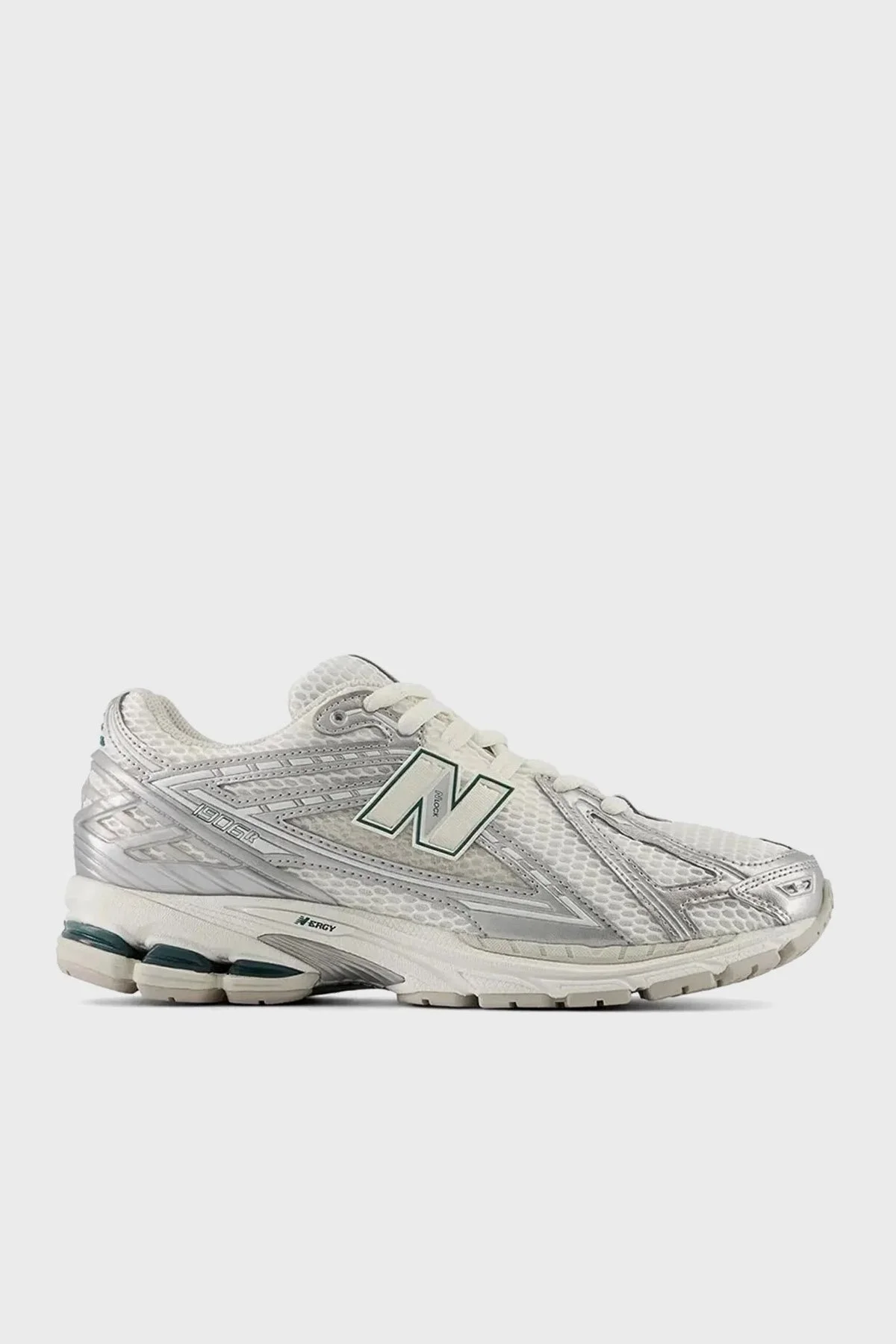 New Balance Logolu Metalik Görünümlü Sneaker Unisex Ayakkabı M1906REE BEYAZ-GÜMÜŞ - 6