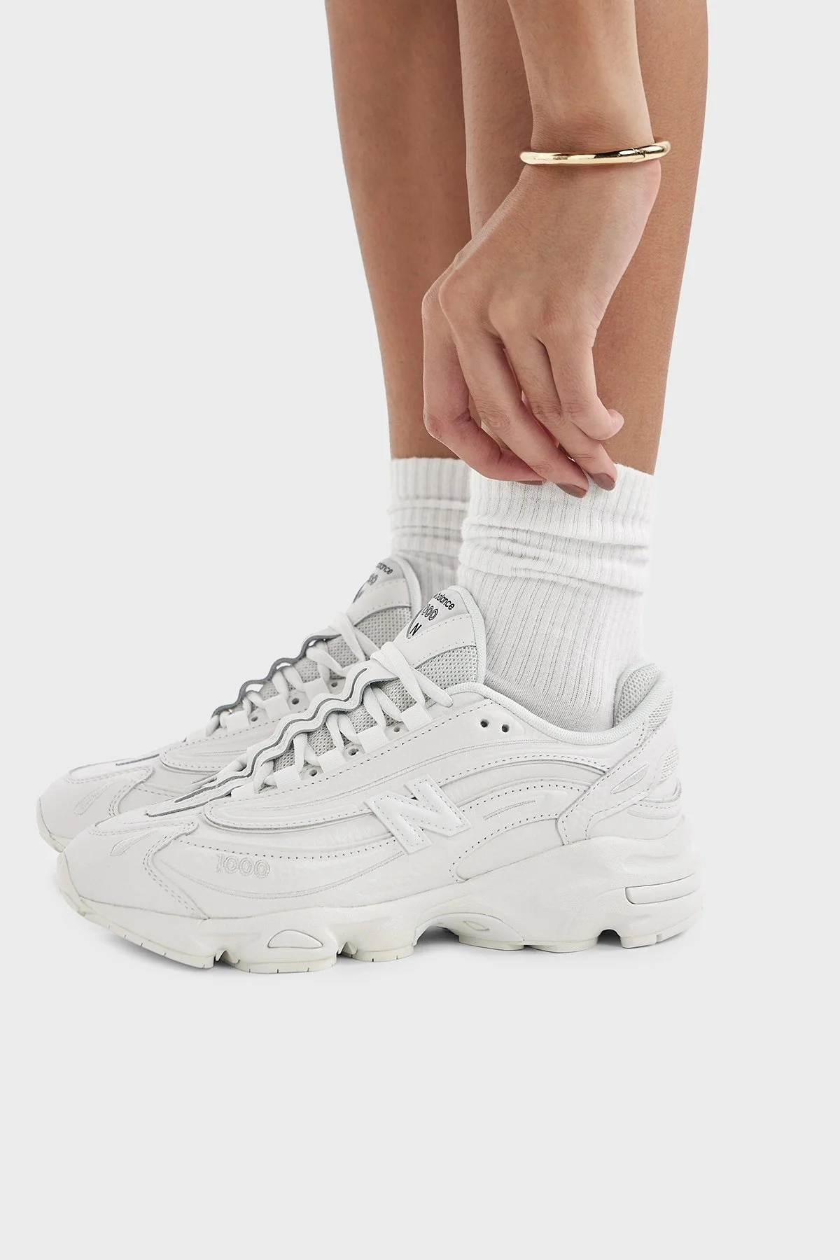 New Balance Logolu Sneaker Erkek Ayakkabı M1000BW D12 BEYAZ - 2