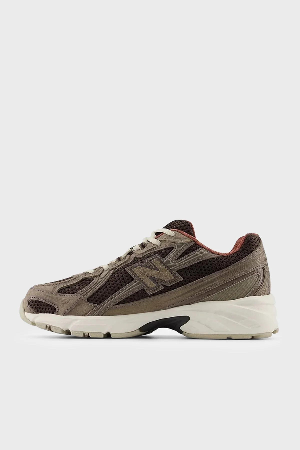 New Balance Logolu Sneaker Unisex Ayakkabı U7407LE Kahve - 4